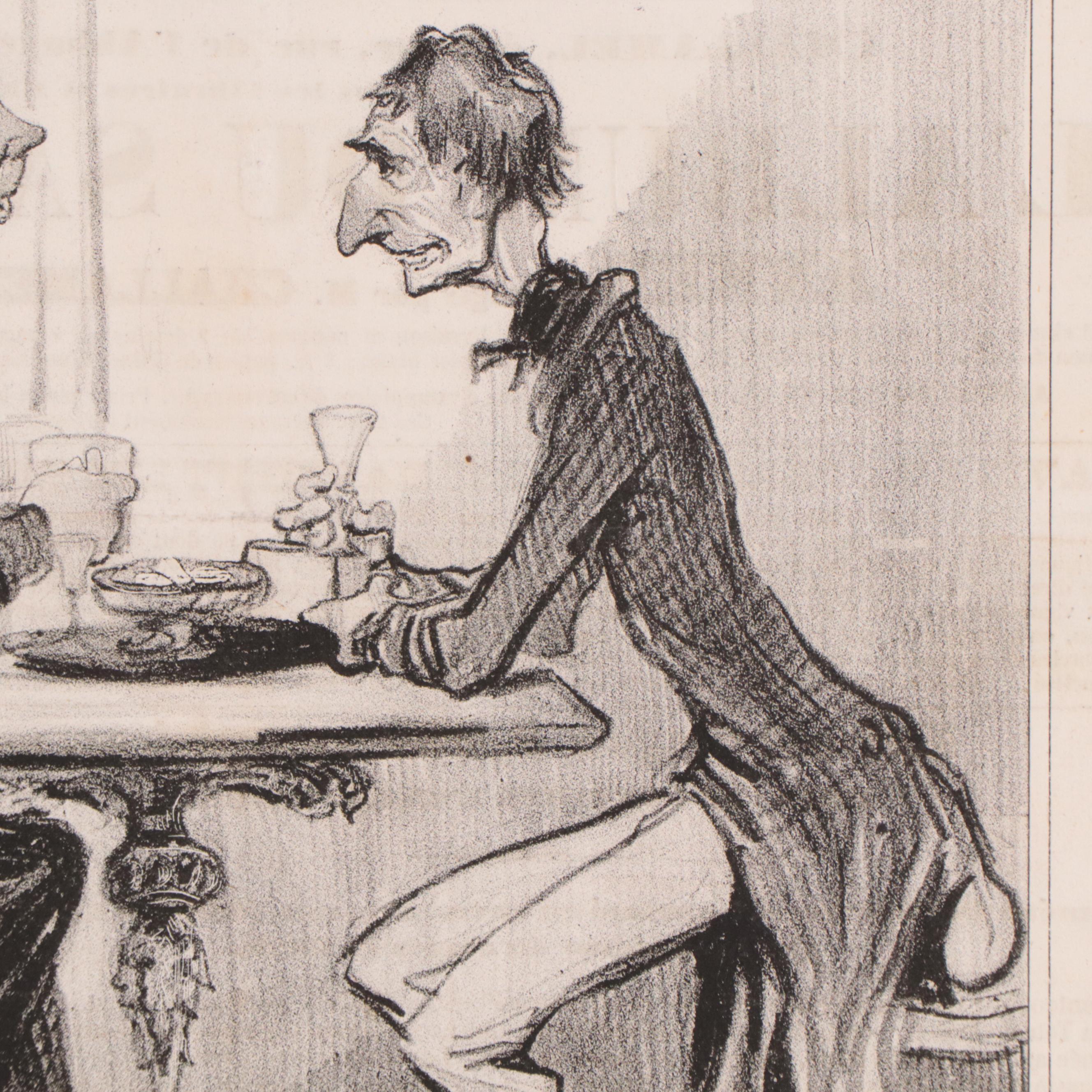 Honoré Daumier Political Cartoon Lithograph "Argument Irresistable"