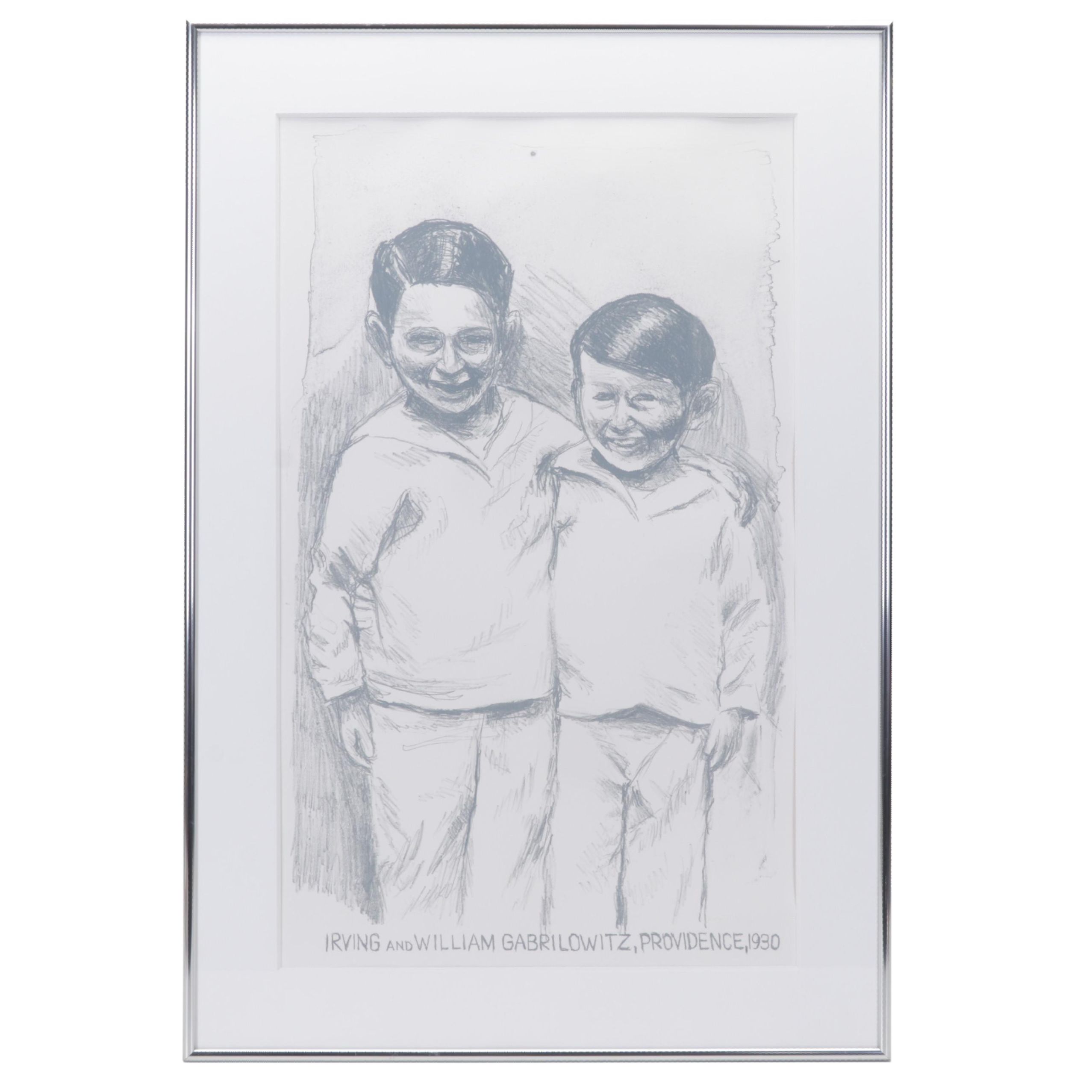 Sidney Chafetz Lithograph "Irving and William," 2002