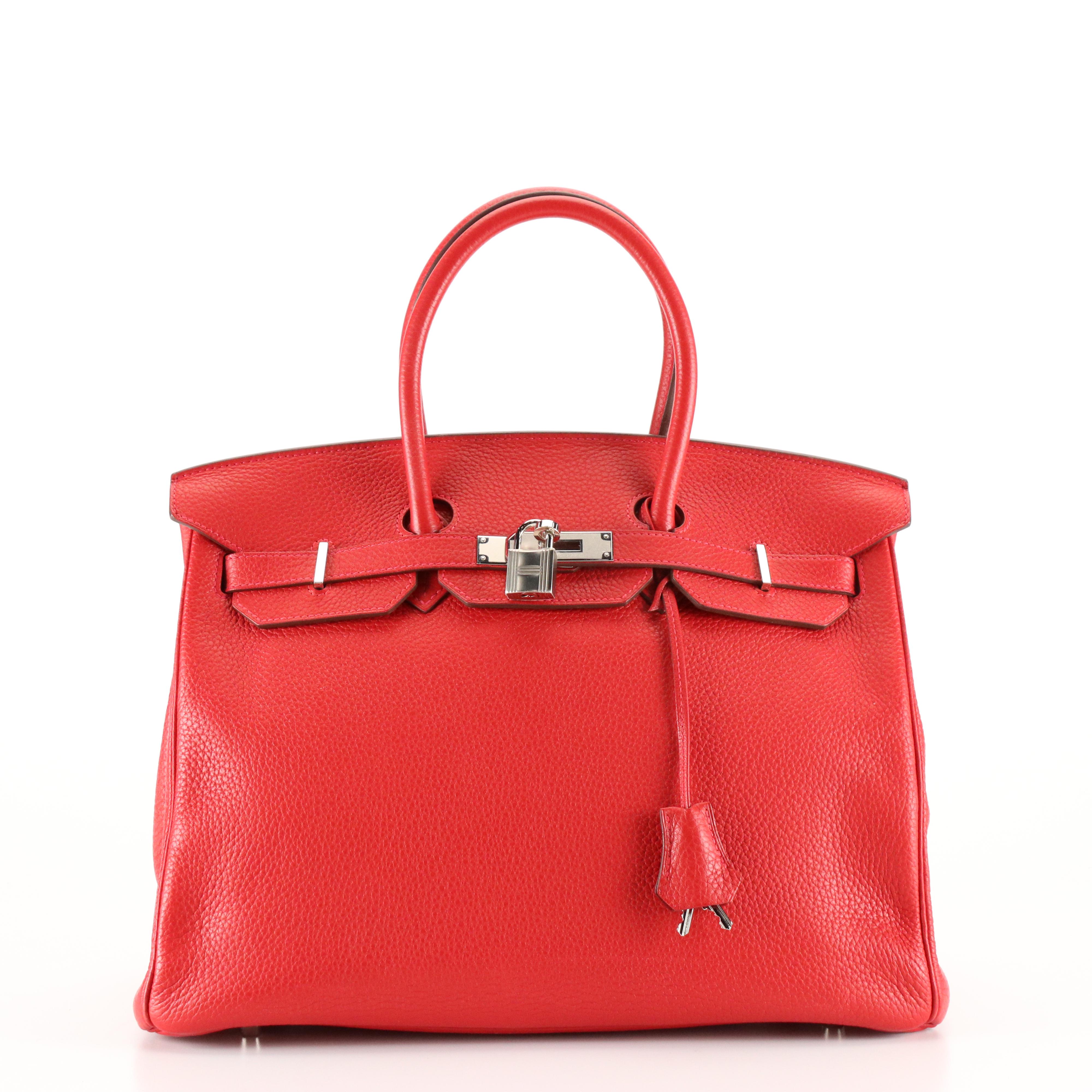 Hermès Birkin 35 Satchel in Red Togo Leather