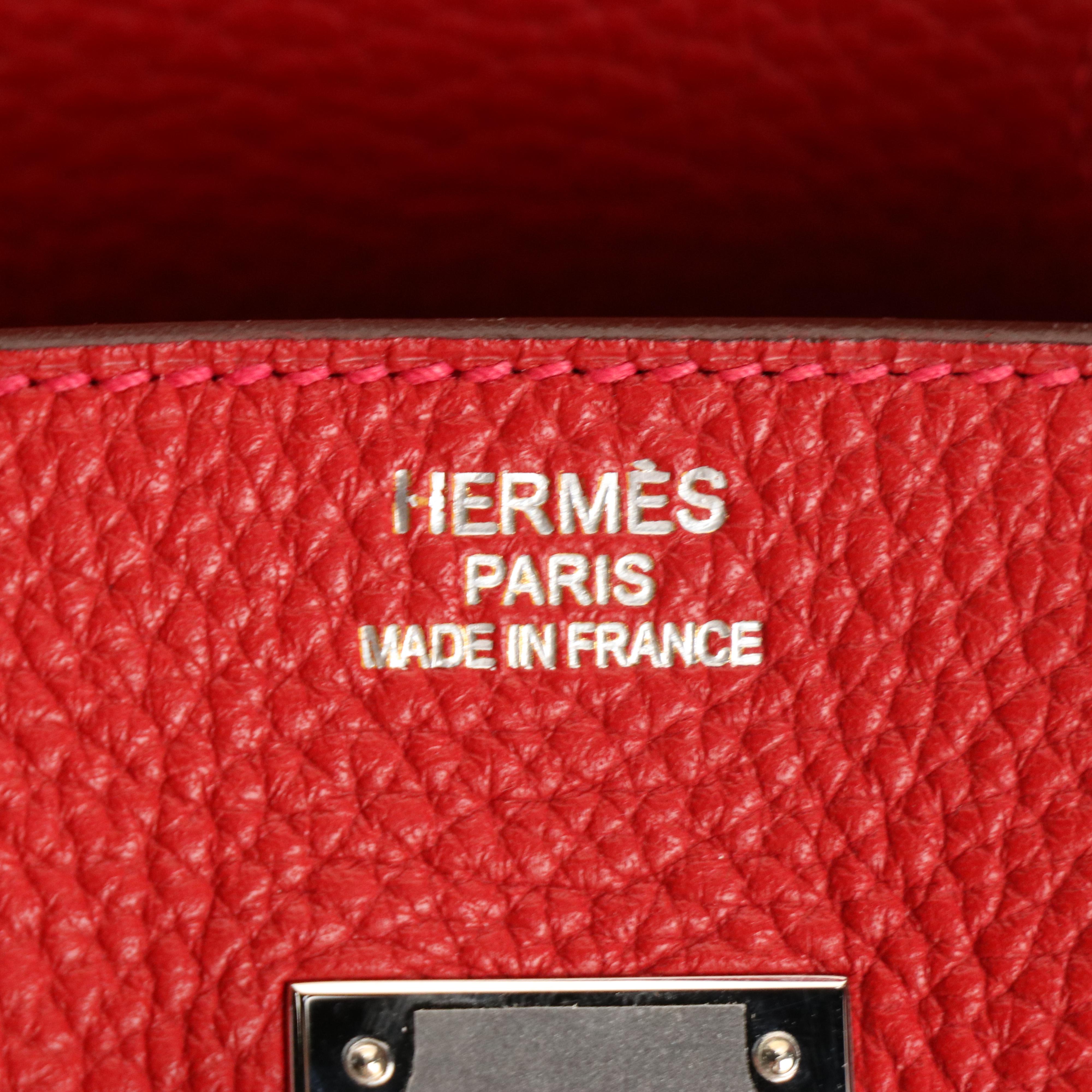 Hermès Birkin 35 Satchel in Red Togo Leather