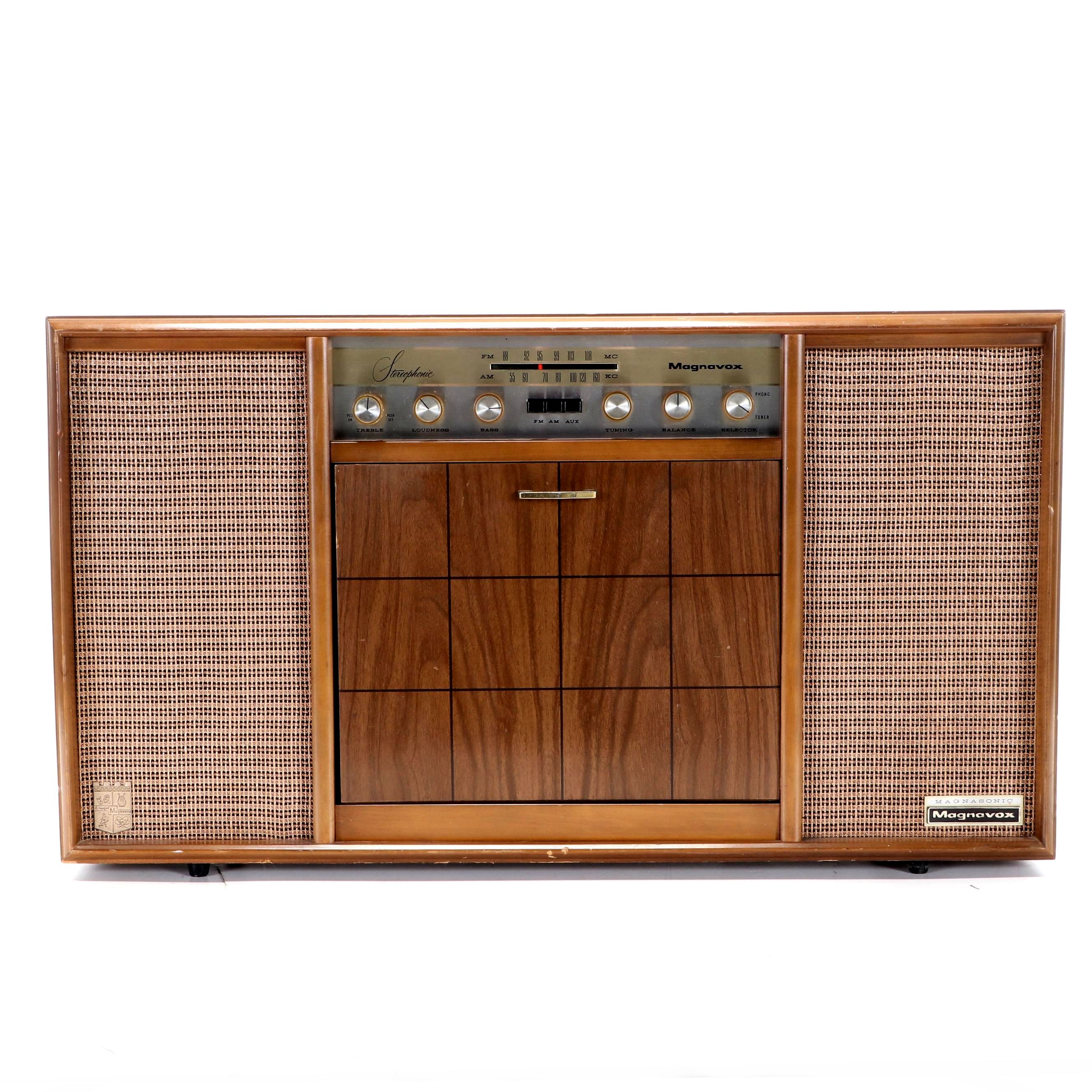 Magnavox Magnasonic Stereophonic AM/FM Receiver Turntable, Mid-20th Century