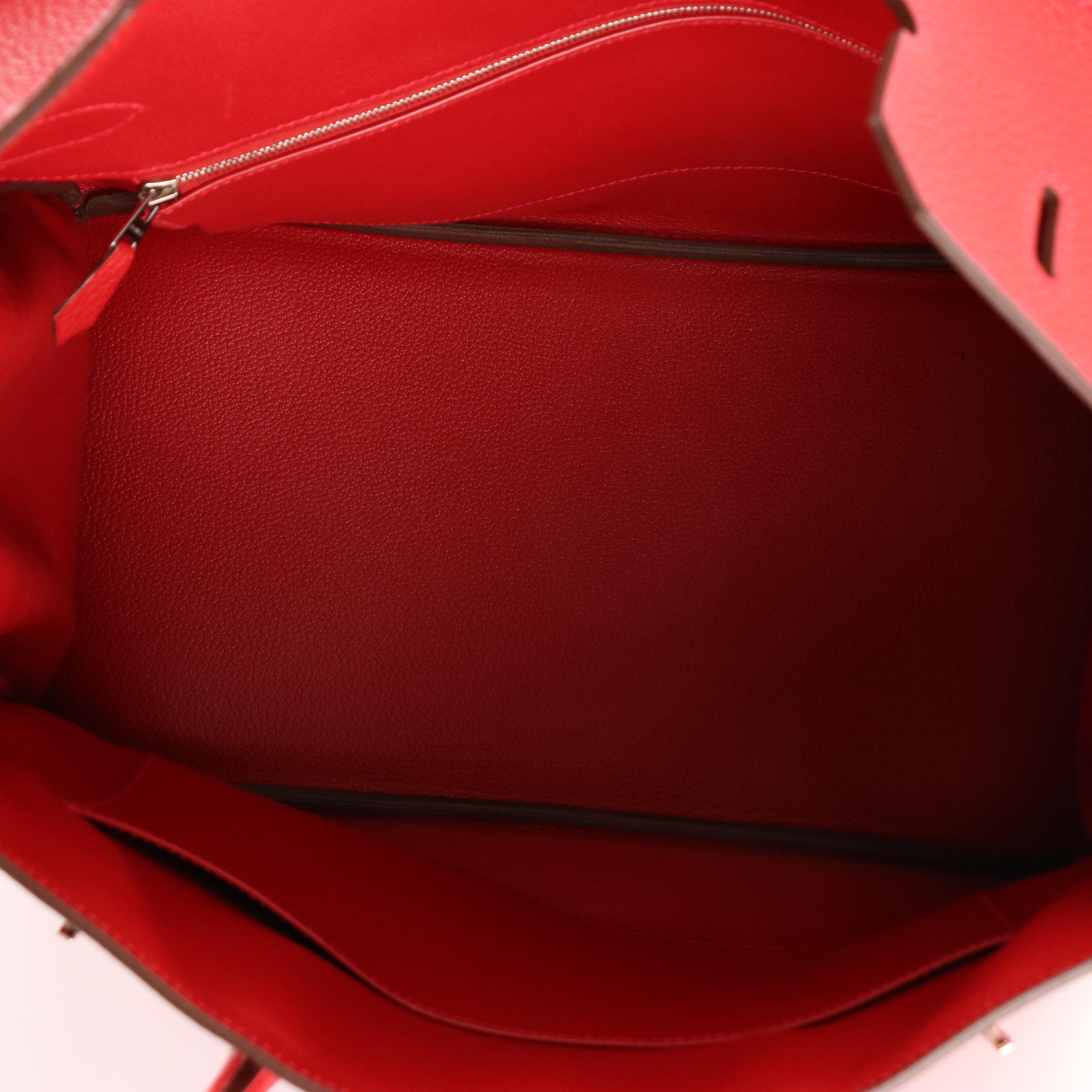 Hermès Birkin 35 Satchel in Red Togo Leather