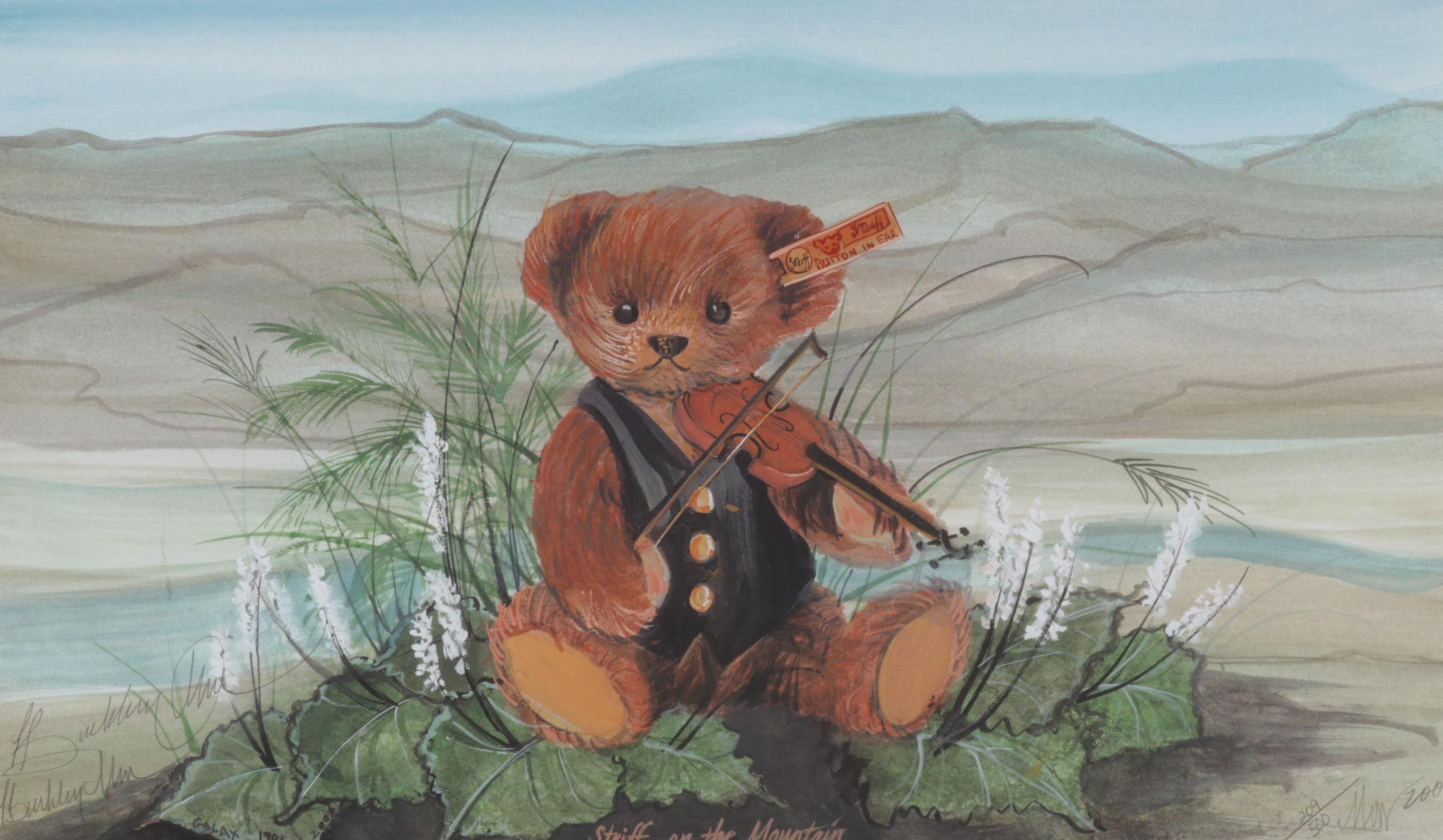 P. Buckley Moss Offset Lithograph "Steiff on the Mountain," 2006