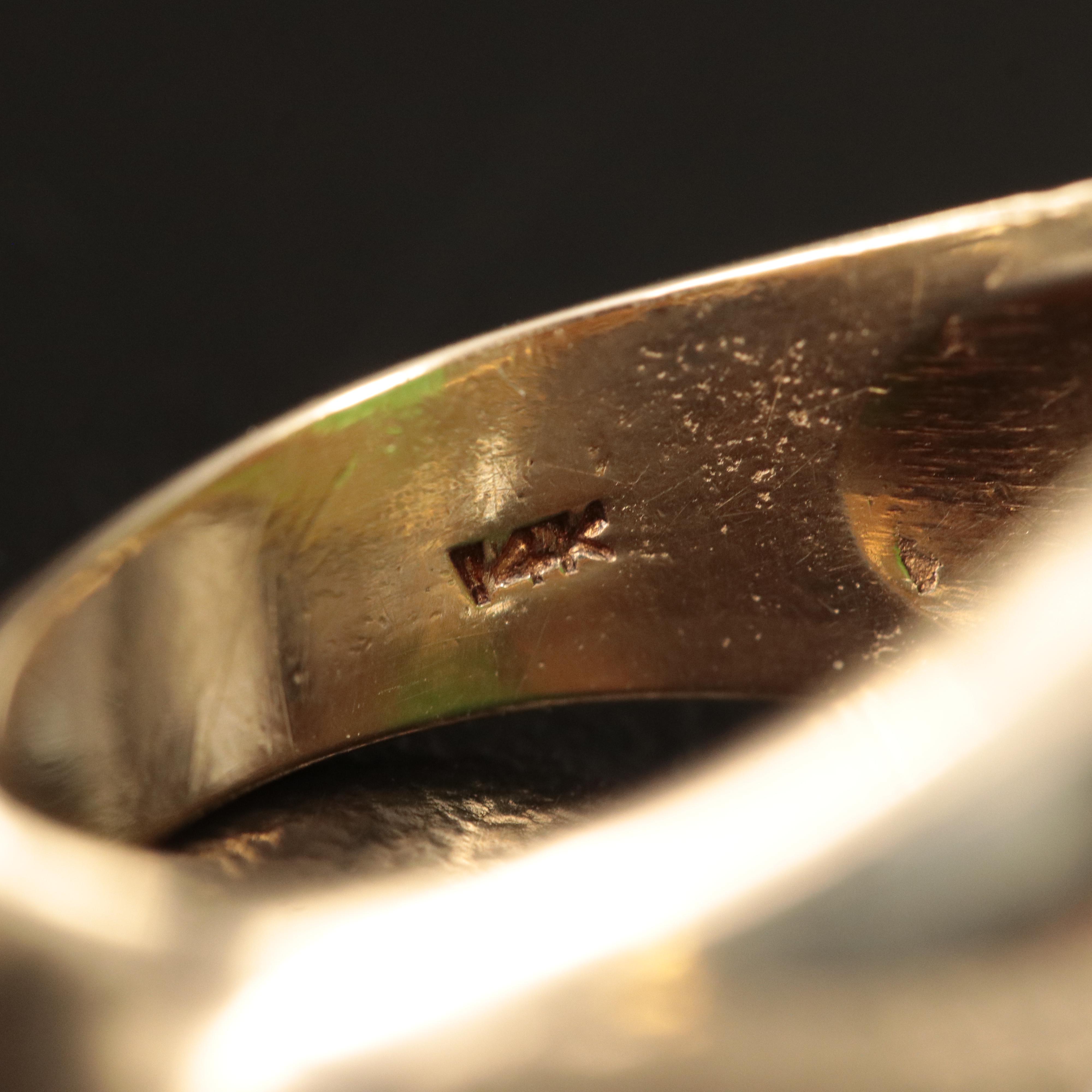 14K Jadeite and Diamond Ring