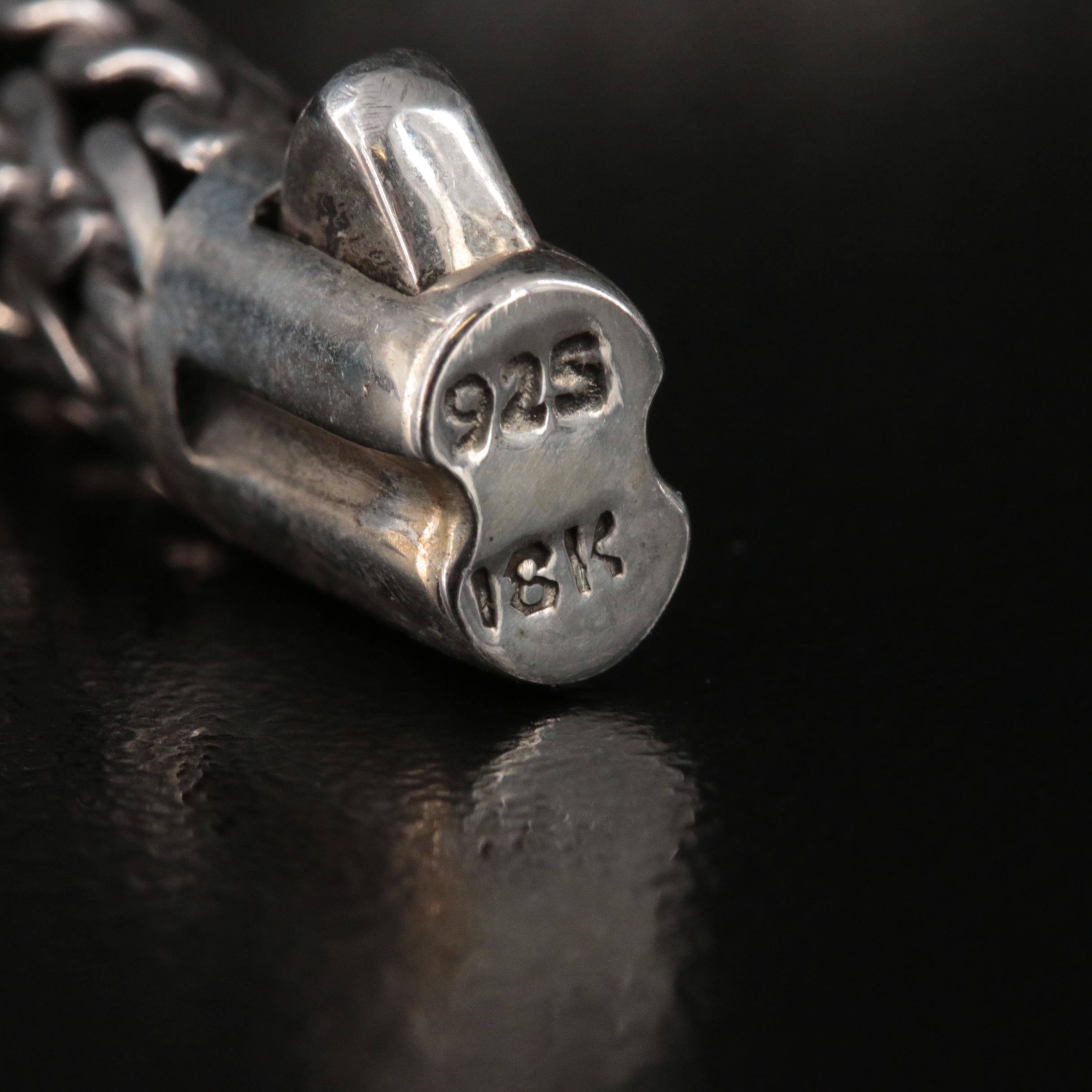 Sterling Ruby Bracelet and Earrings with 18K Accents