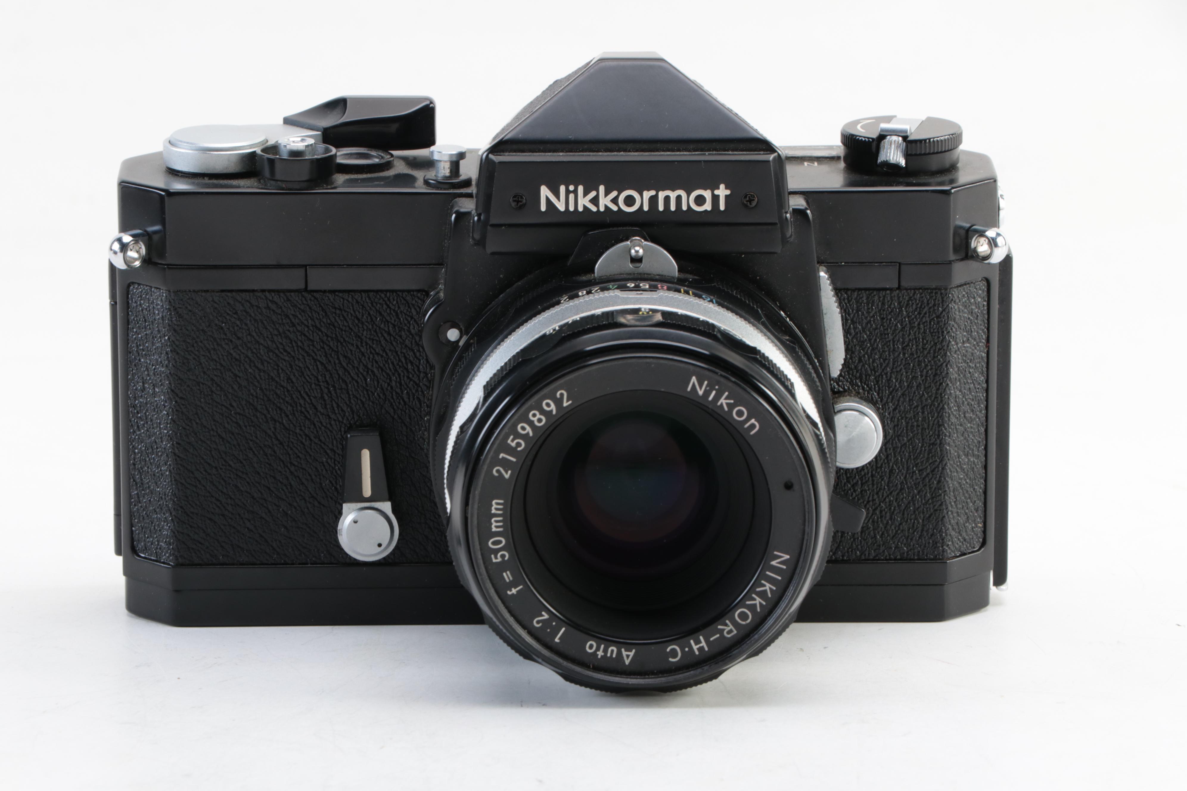 Nikon Nikkormat 35 mm SLR Camera with Case, Mid-20th Century