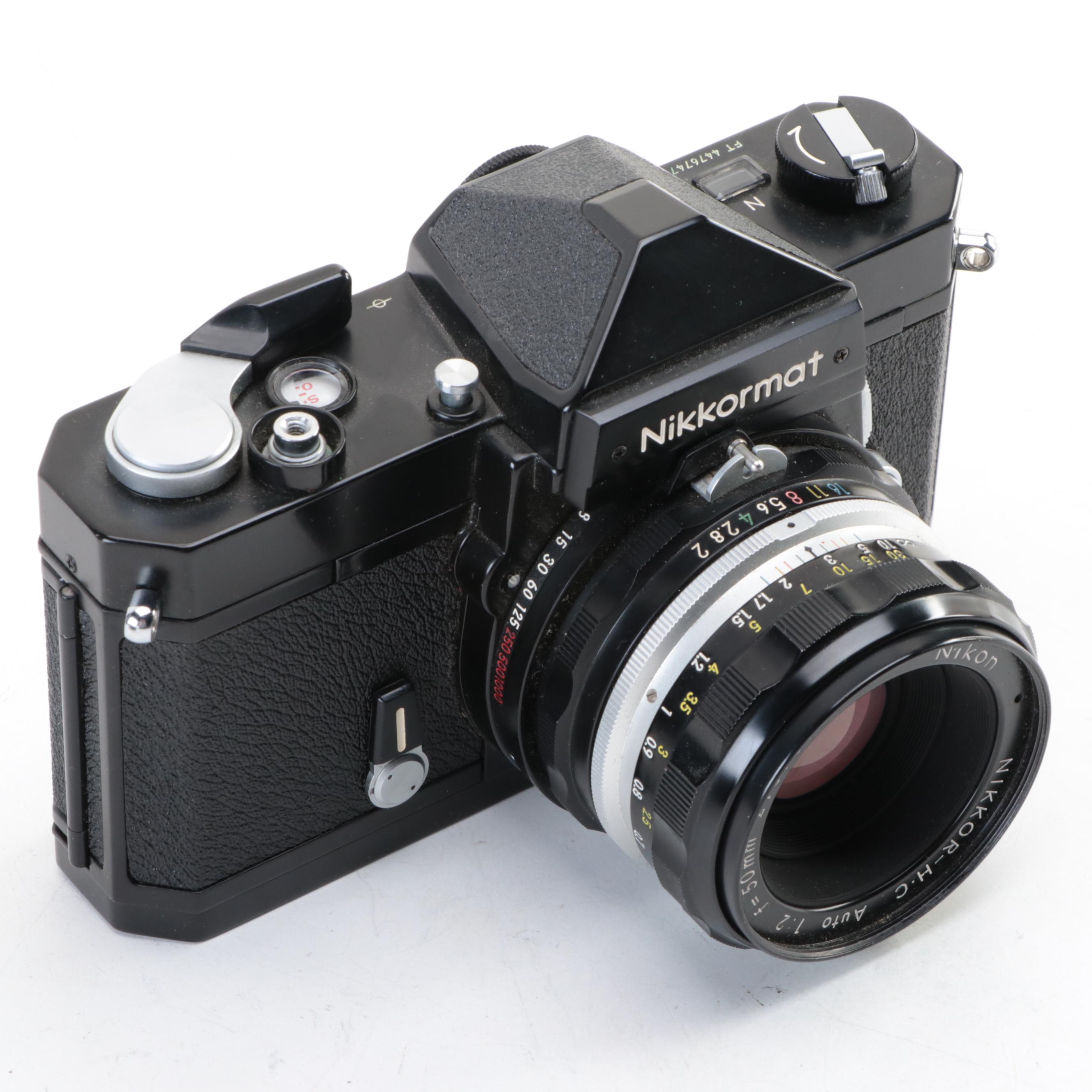 Nikon Nikkormat 35 mm SLR Camera with Case, Mid-20th Century