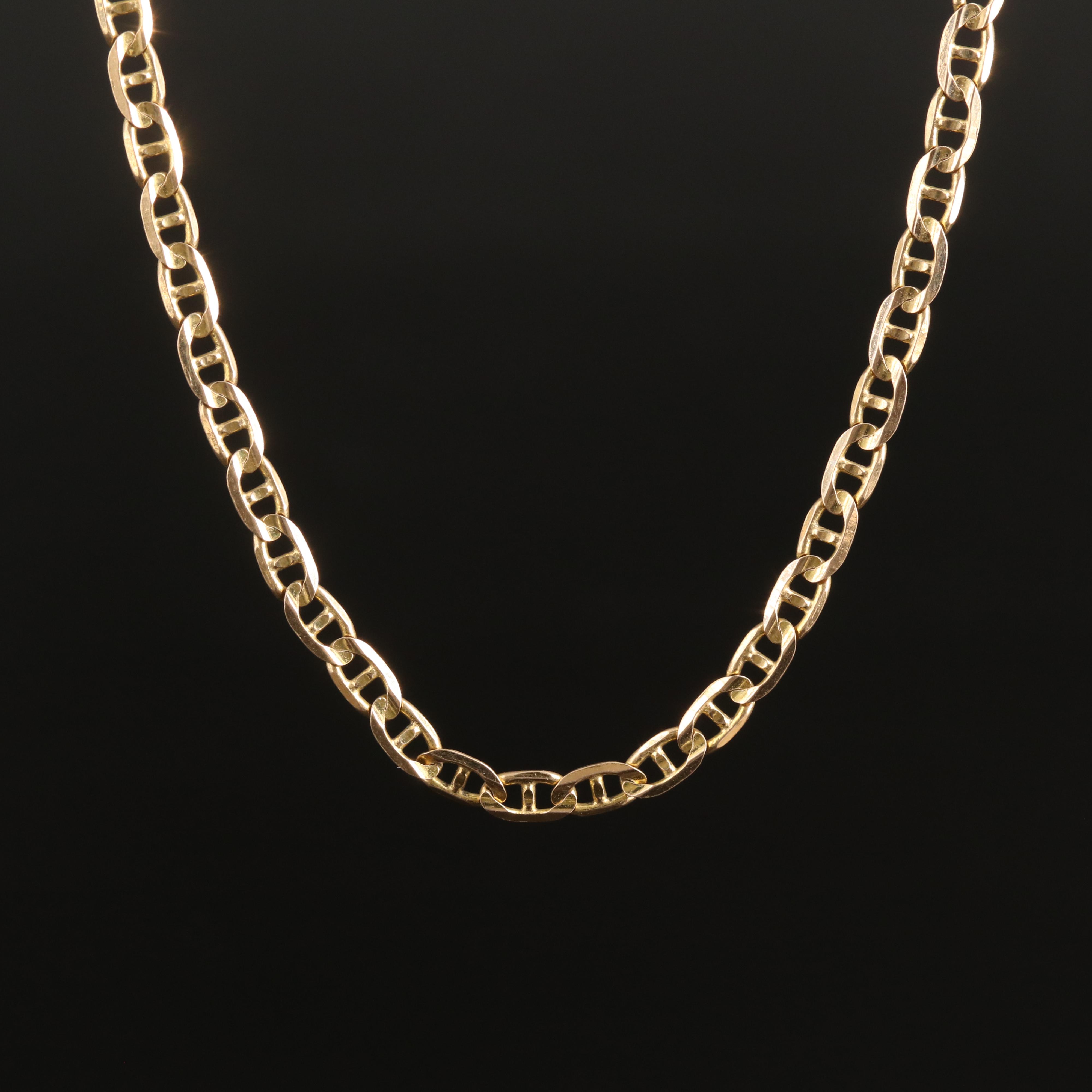 Italian 14K Mariner Chain Necklace