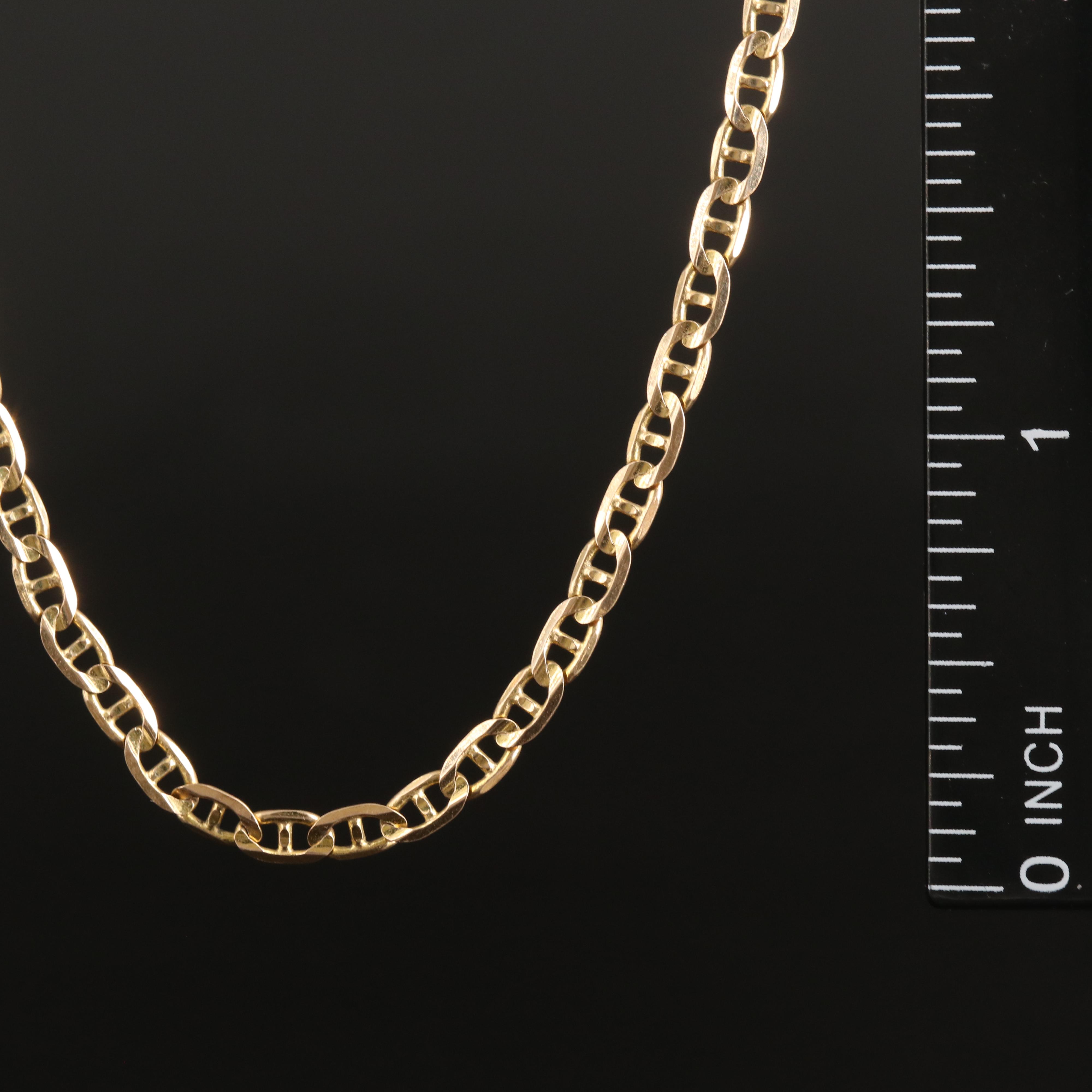Italian 14K Mariner Chain Necklace