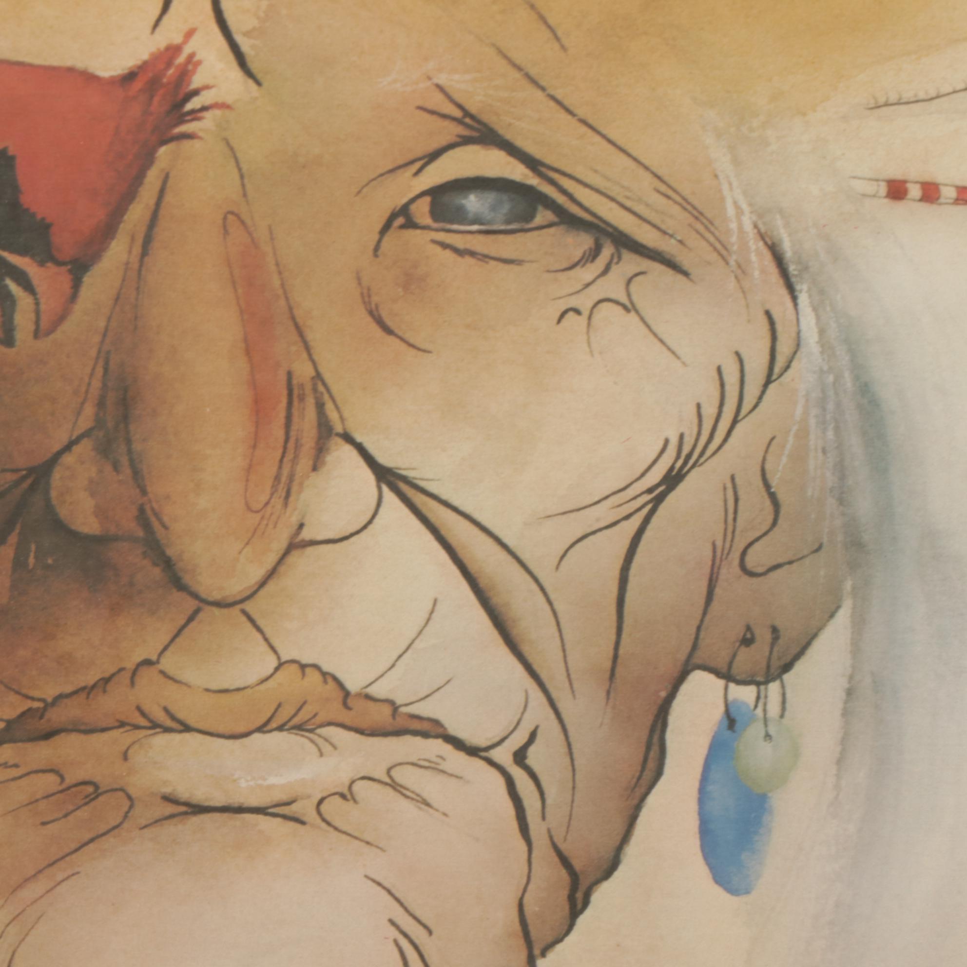 Bert Seabourn Offset Lithograph "Spirit Cardinal," Late 20th Century