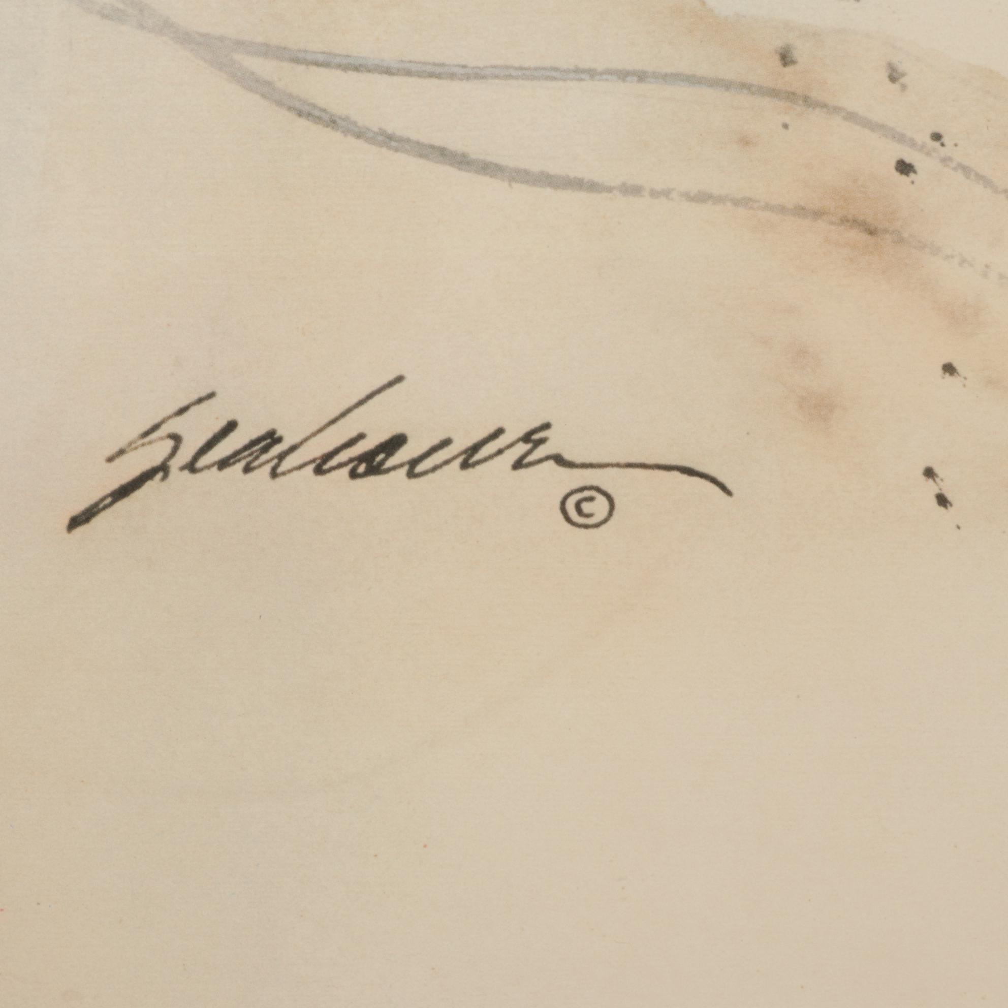 Bert Seabourn Offset Lithograph "Spirit Cardinal," Late 20th Century