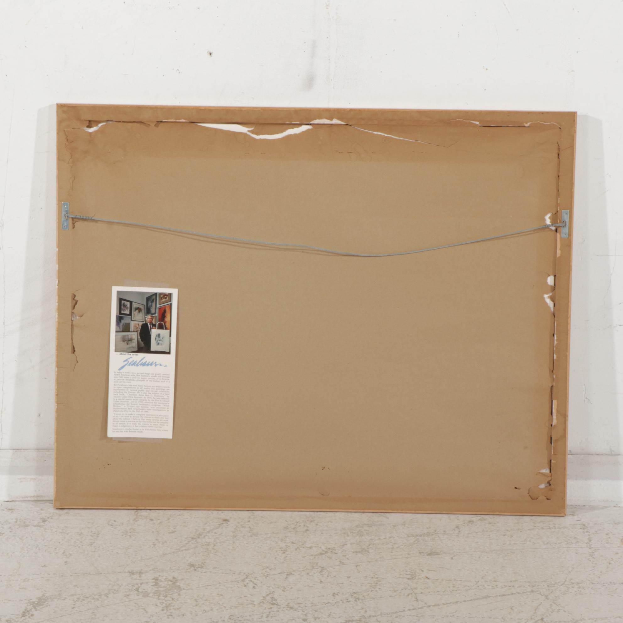 Bert Seabourn Offset Lithograph "Spirit Cardinal," Late 20th Century