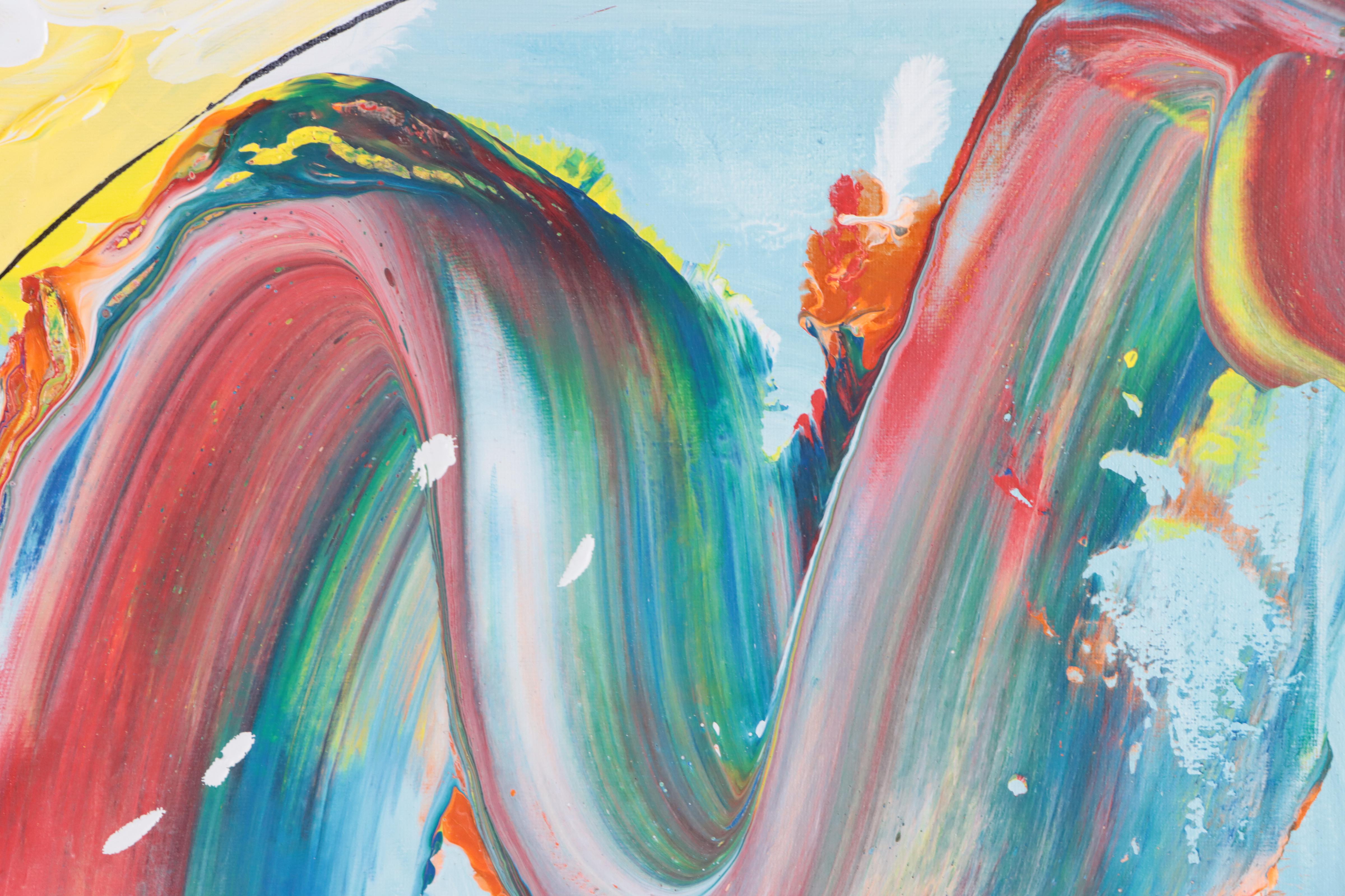 Abiola Idowu Mixed Media Painting "Arise & Shine," 2022