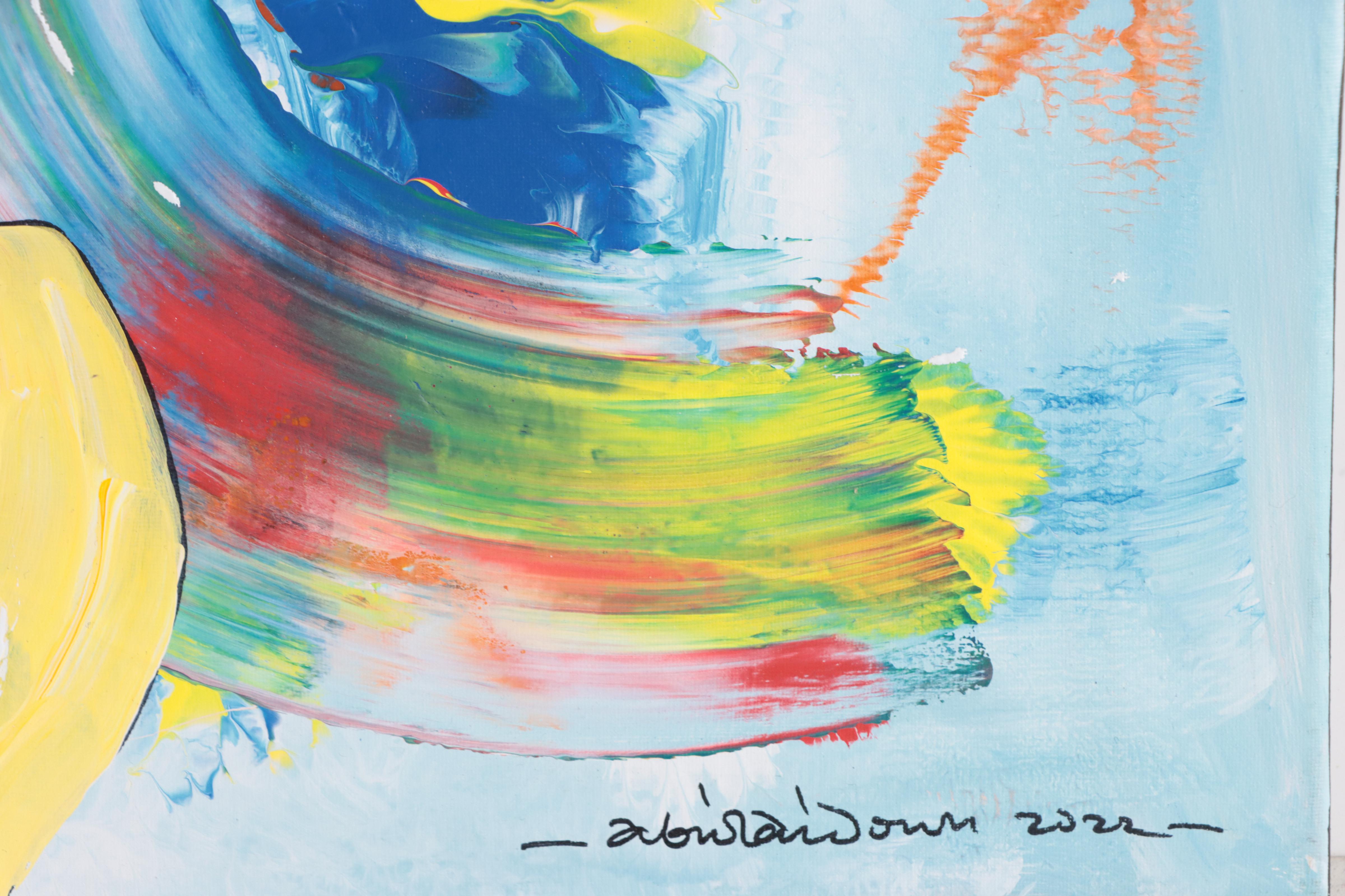 Abiola Idowu Mixed Media Painting "Arise & Shine," 2022