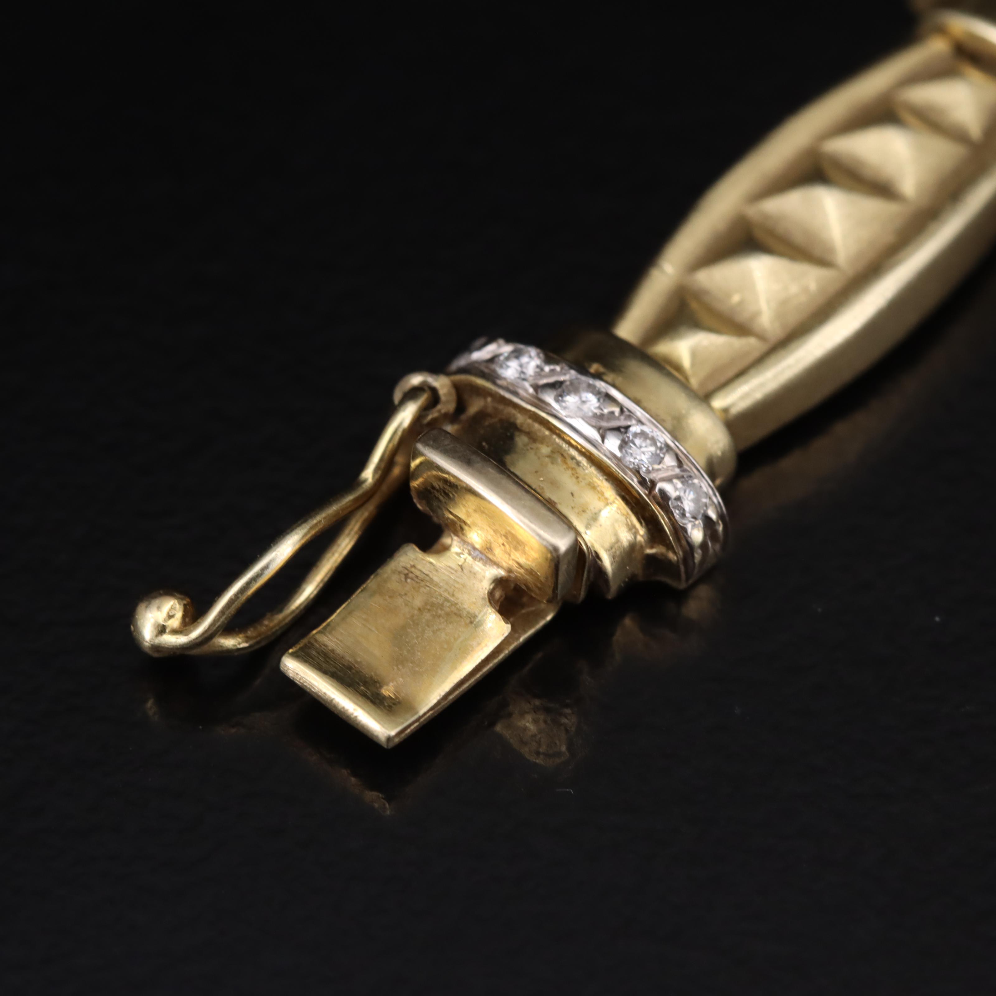 14K 0.50 CTW Diamond Bar Link Bracelet