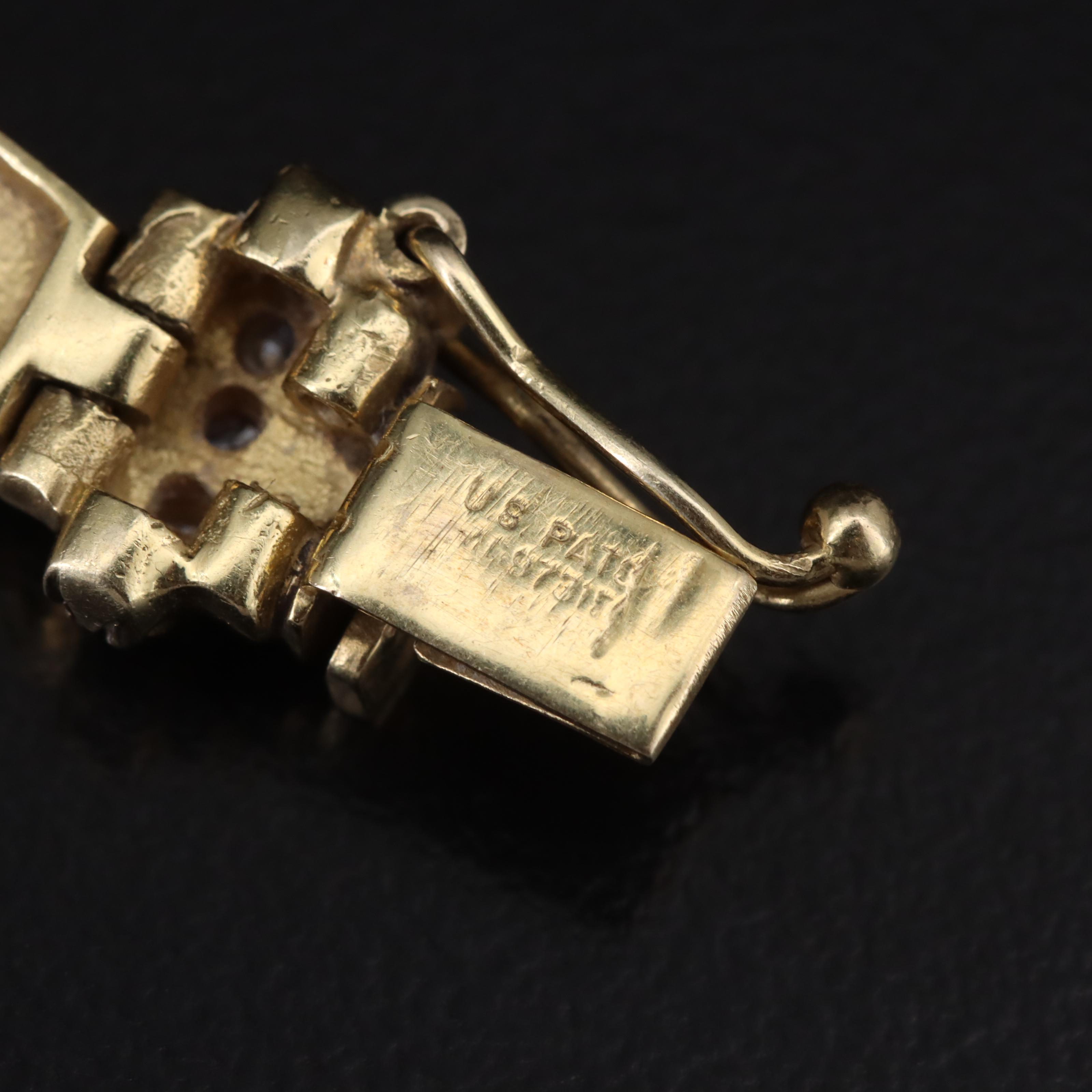 14K 0.50 CTW Diamond Bar Link Bracelet