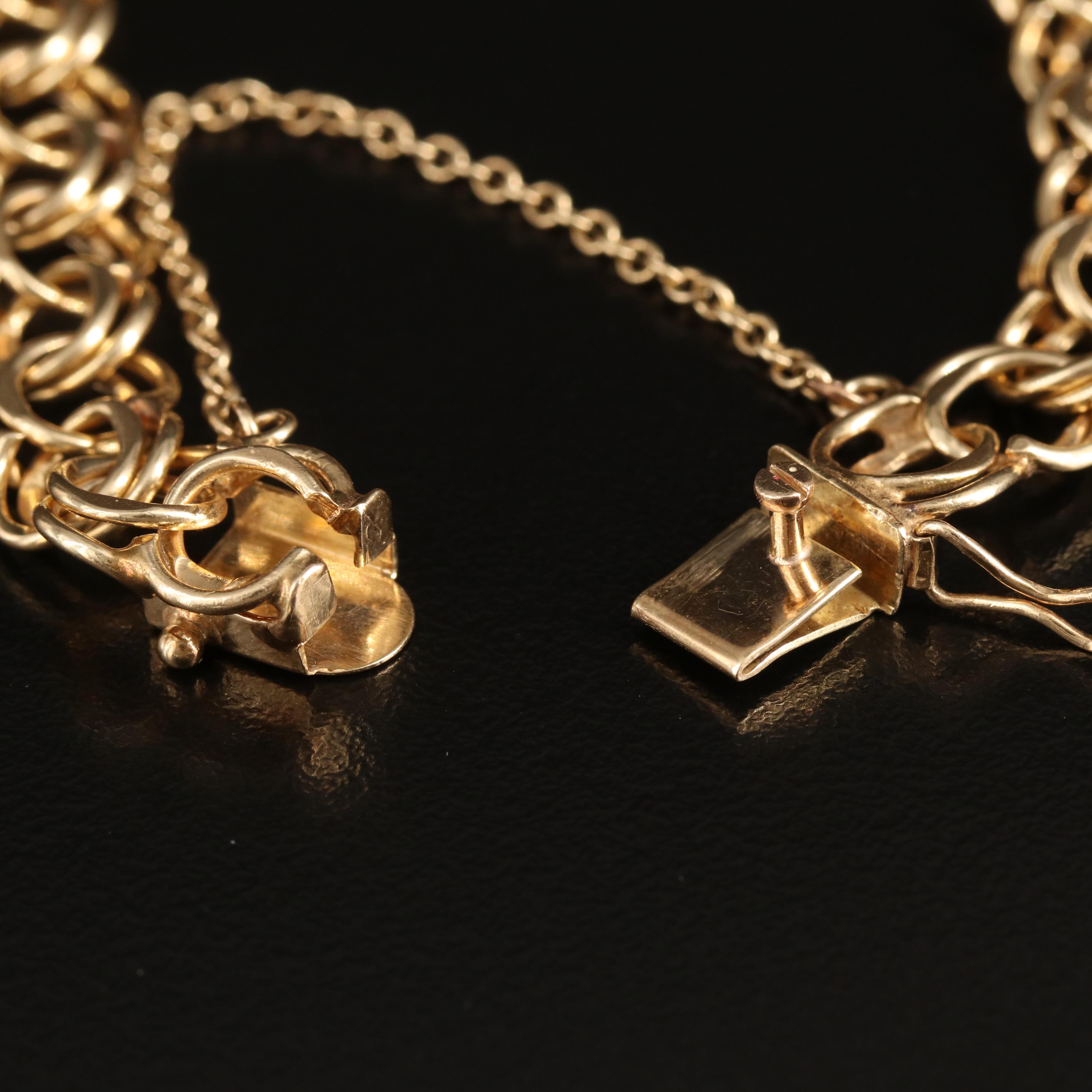 14K Double Curb Chain Bracelet