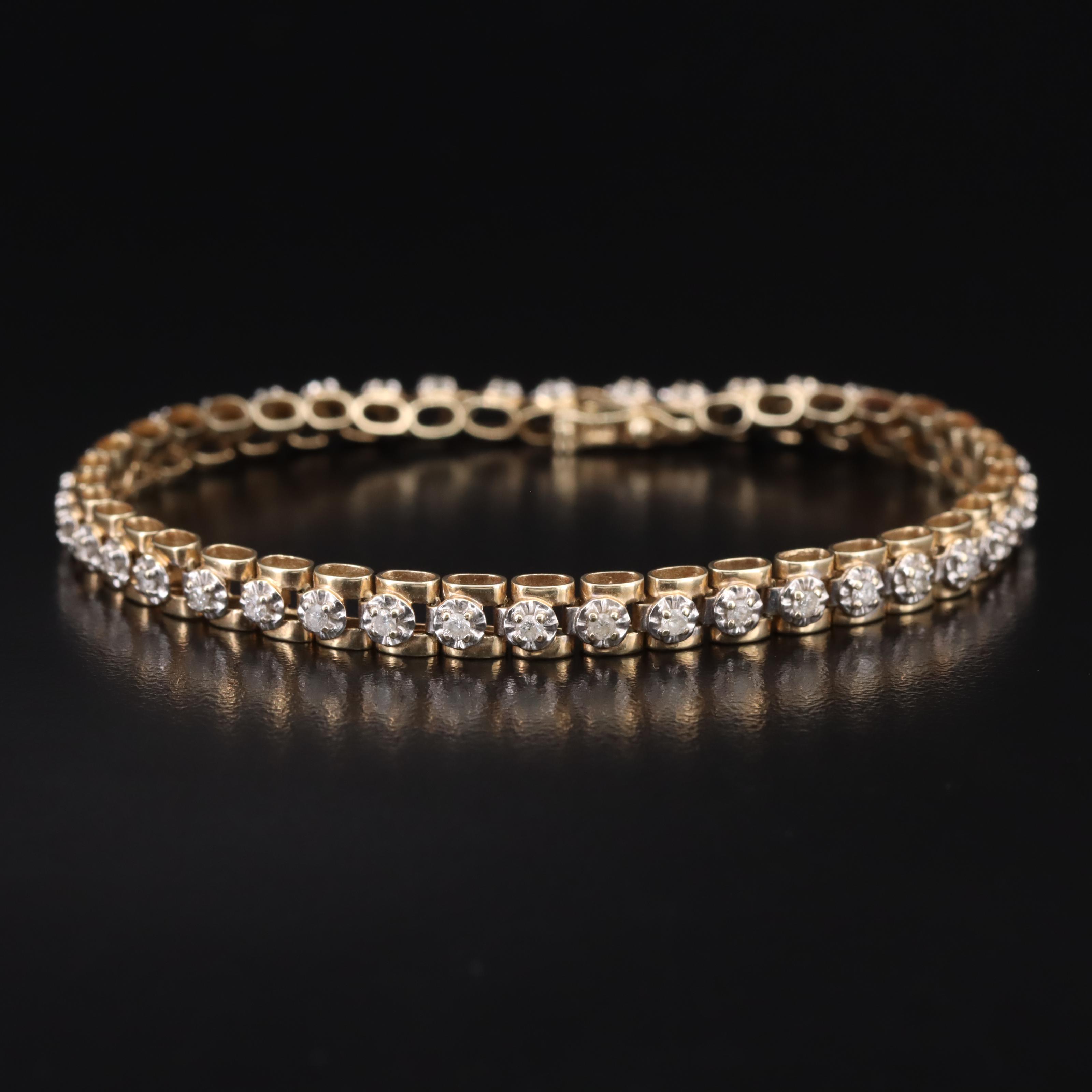 10K 1.05 CTW Diamond Line Bracelet