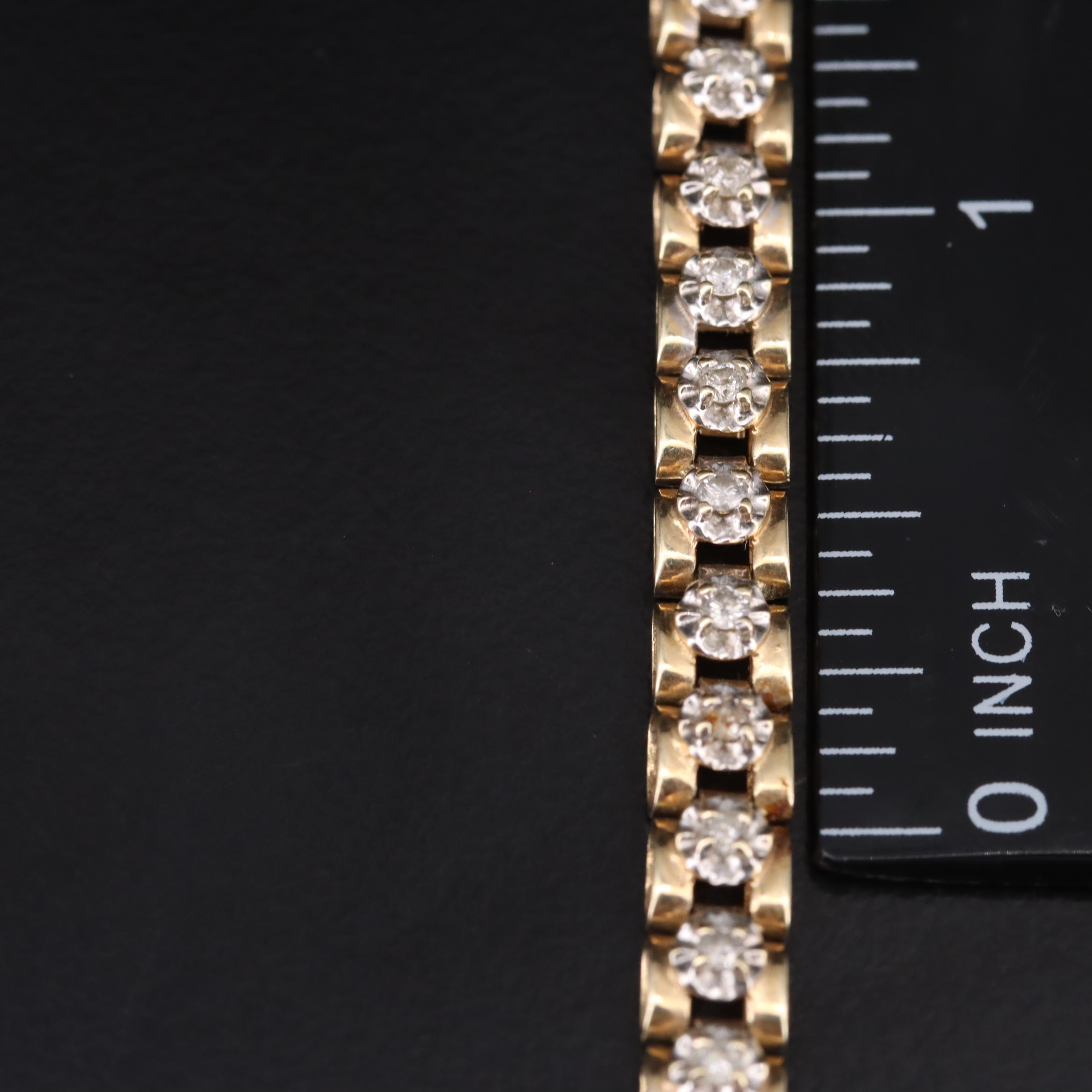 10K 1.05 CTW Diamond Line Bracelet