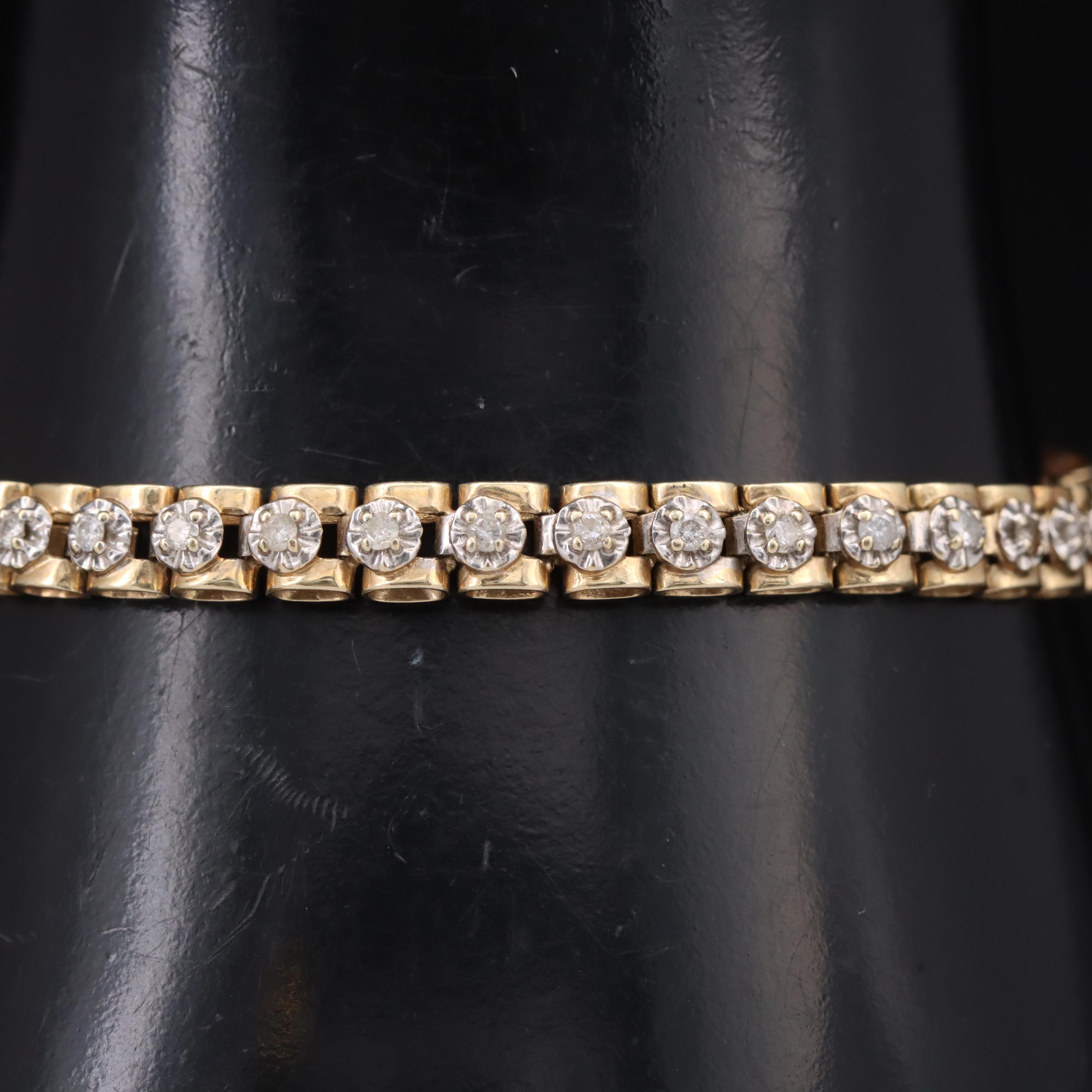 10K 1.05 CTW Diamond Line Bracelet