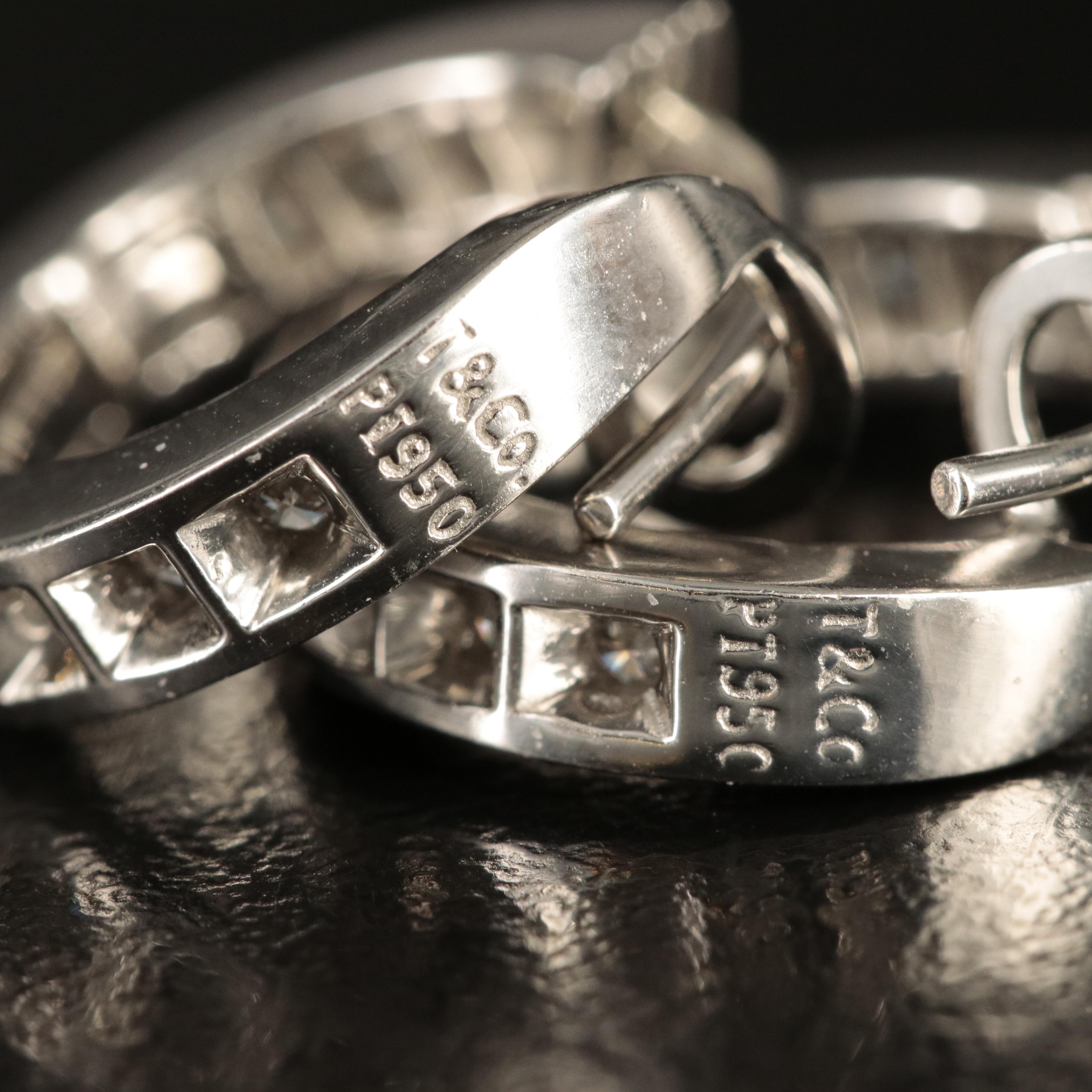 Tiffany & Co. Platinum 0.84 CTW Diamond Inside-Out Hoop Earrings