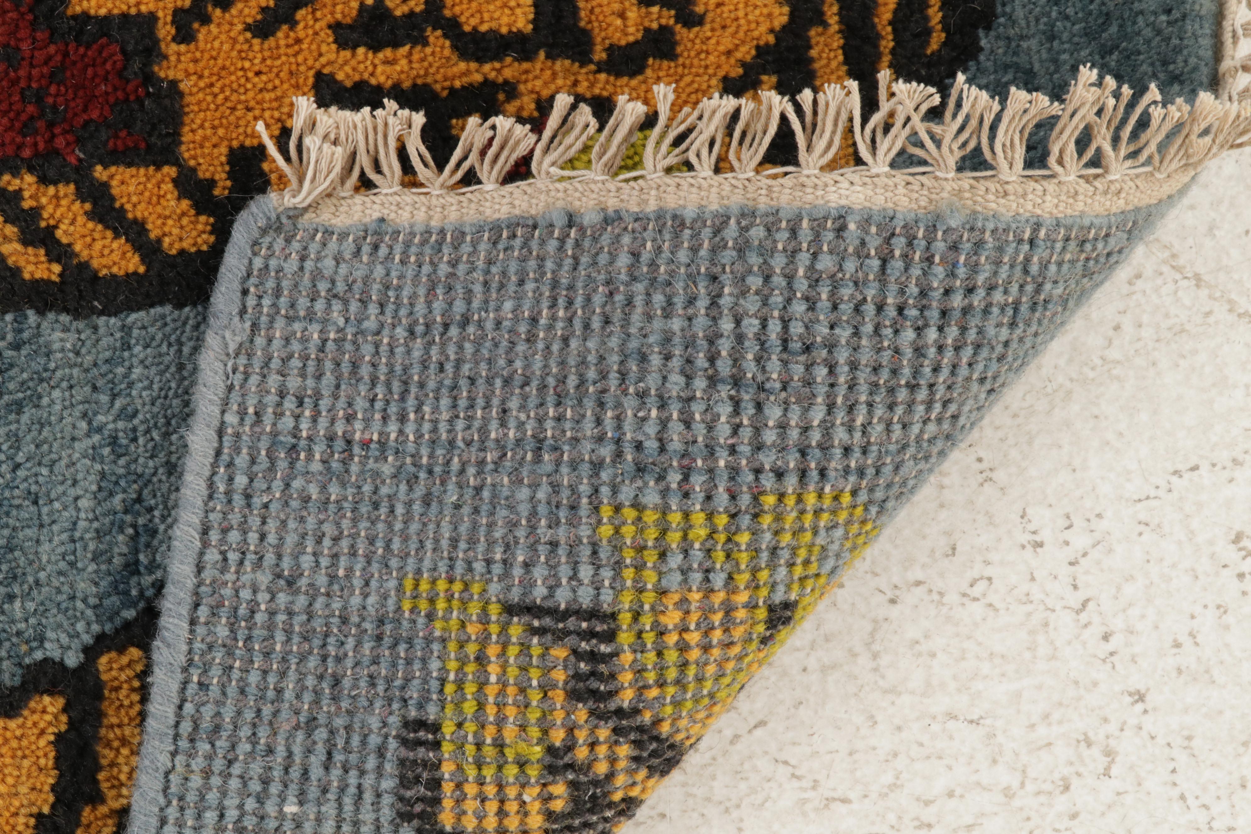 4' x 6'3 Hand-Knotted Nepalese Tiger Figure Area Rug