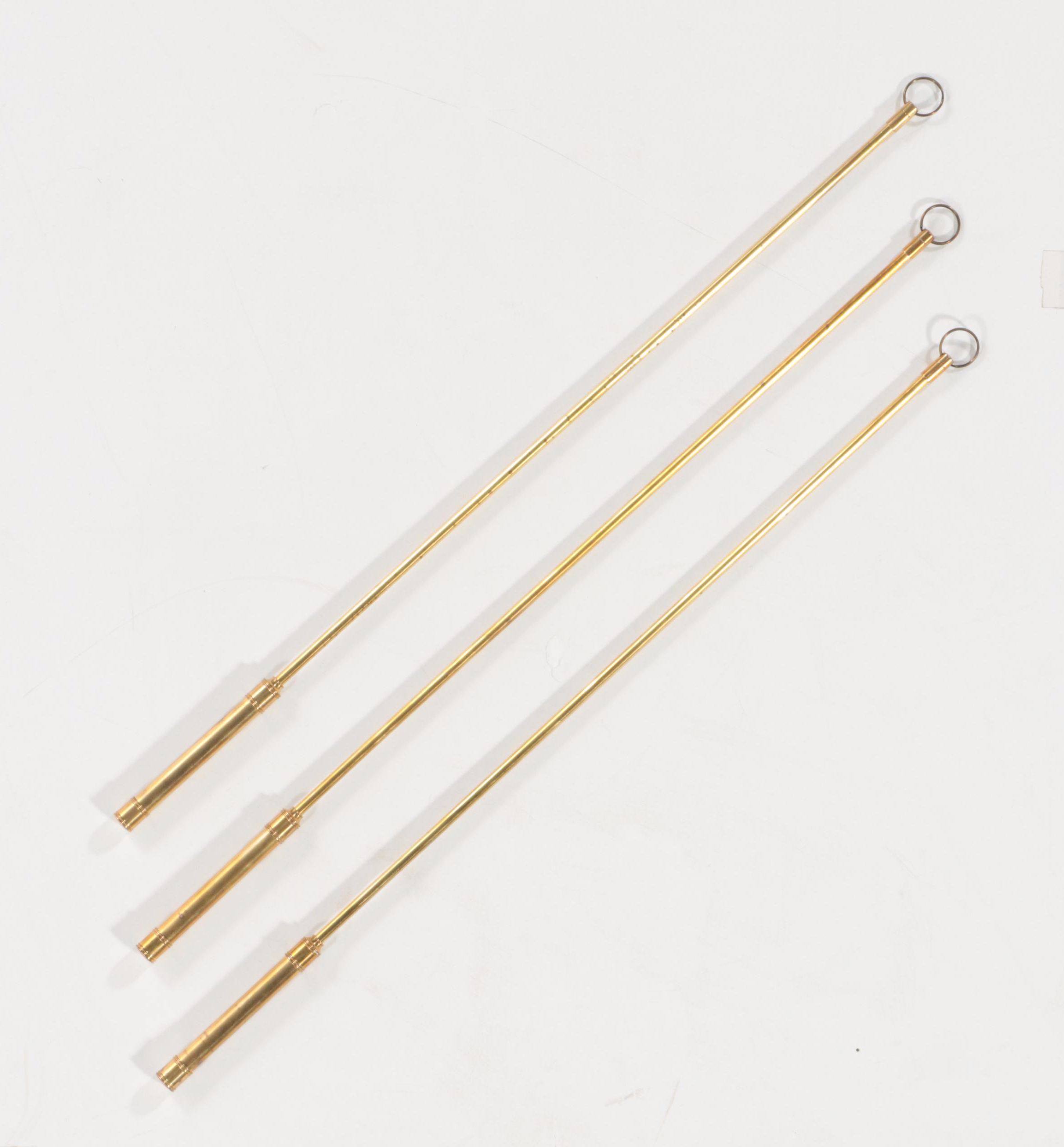 Ralph Lauren Home Mahogany Curtain Rods with Brass Finials and Brackets