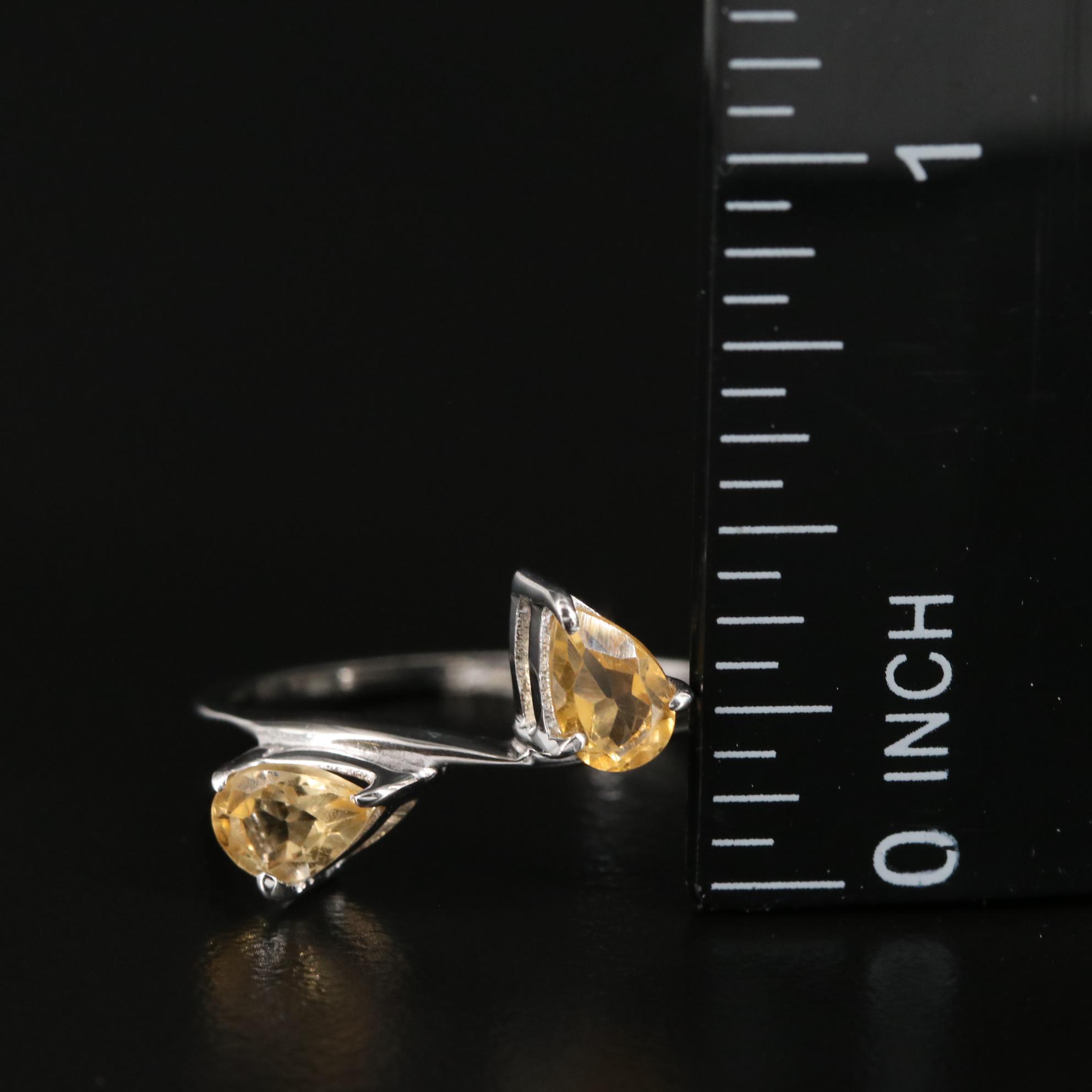 Sterling Citrine Ring