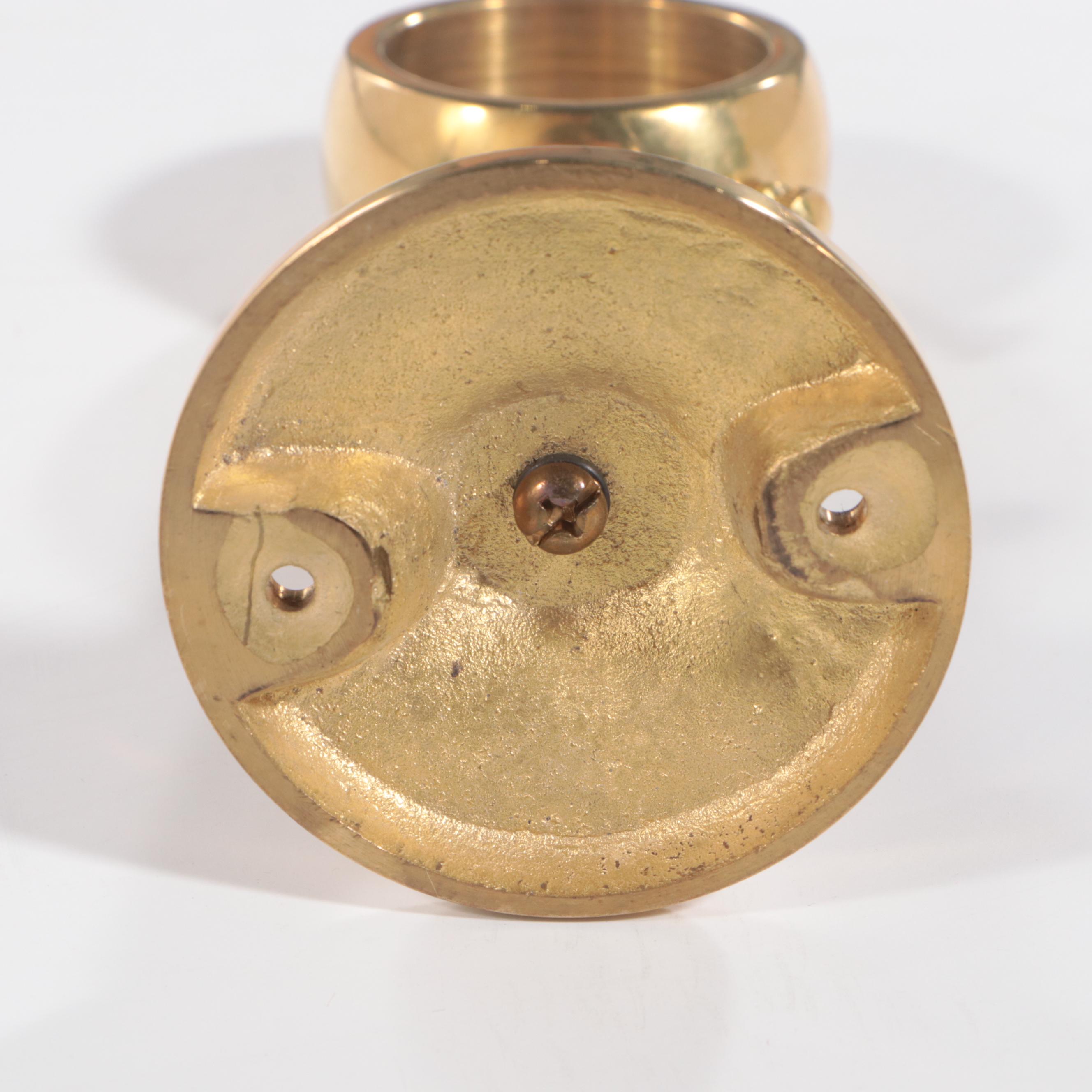 Ralph Lauren Home Mahogany Curtain Rods with Brass Finials and Brackets