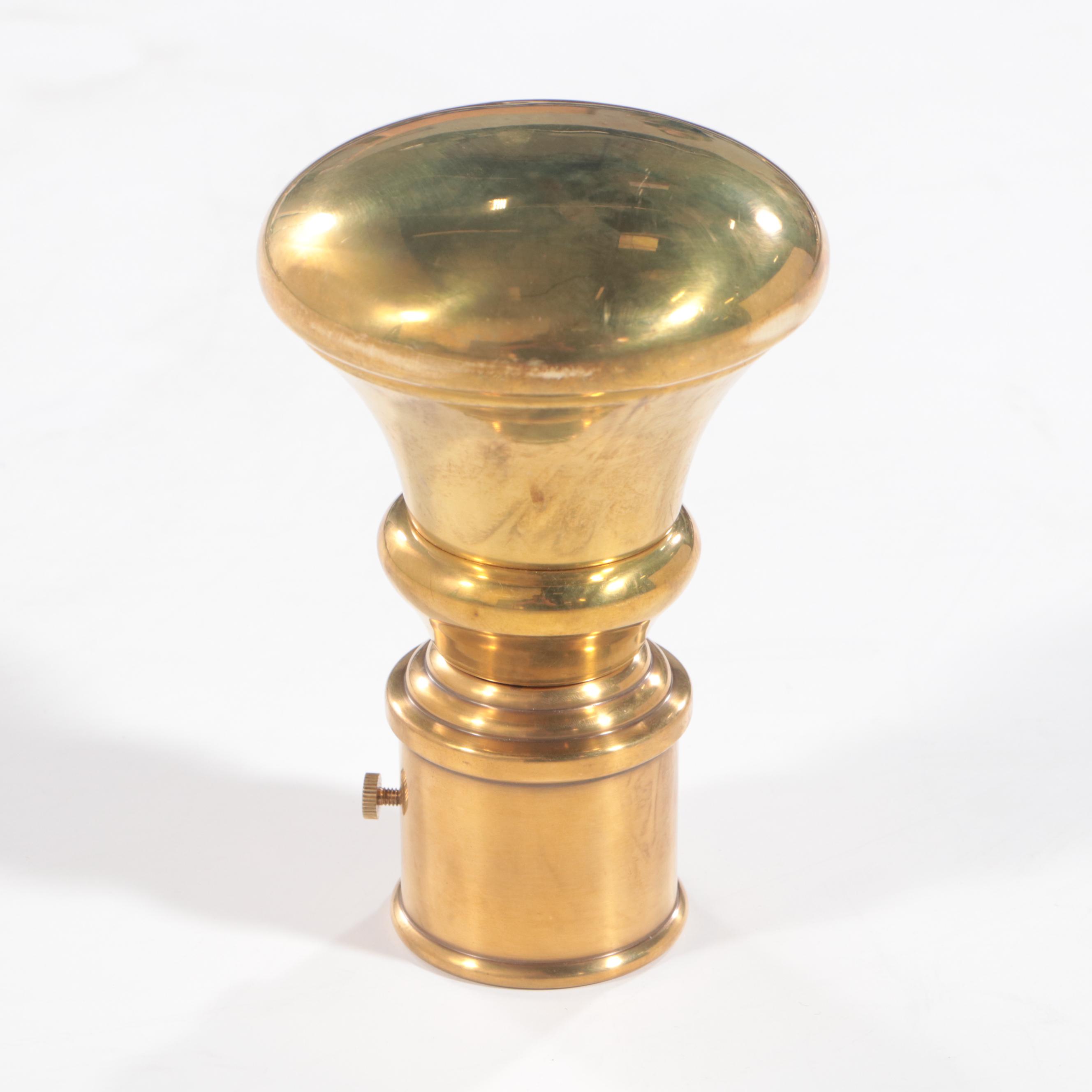 Ralph Lauren Home Mahogany Curtain Rods with Brass Finials and Brackets