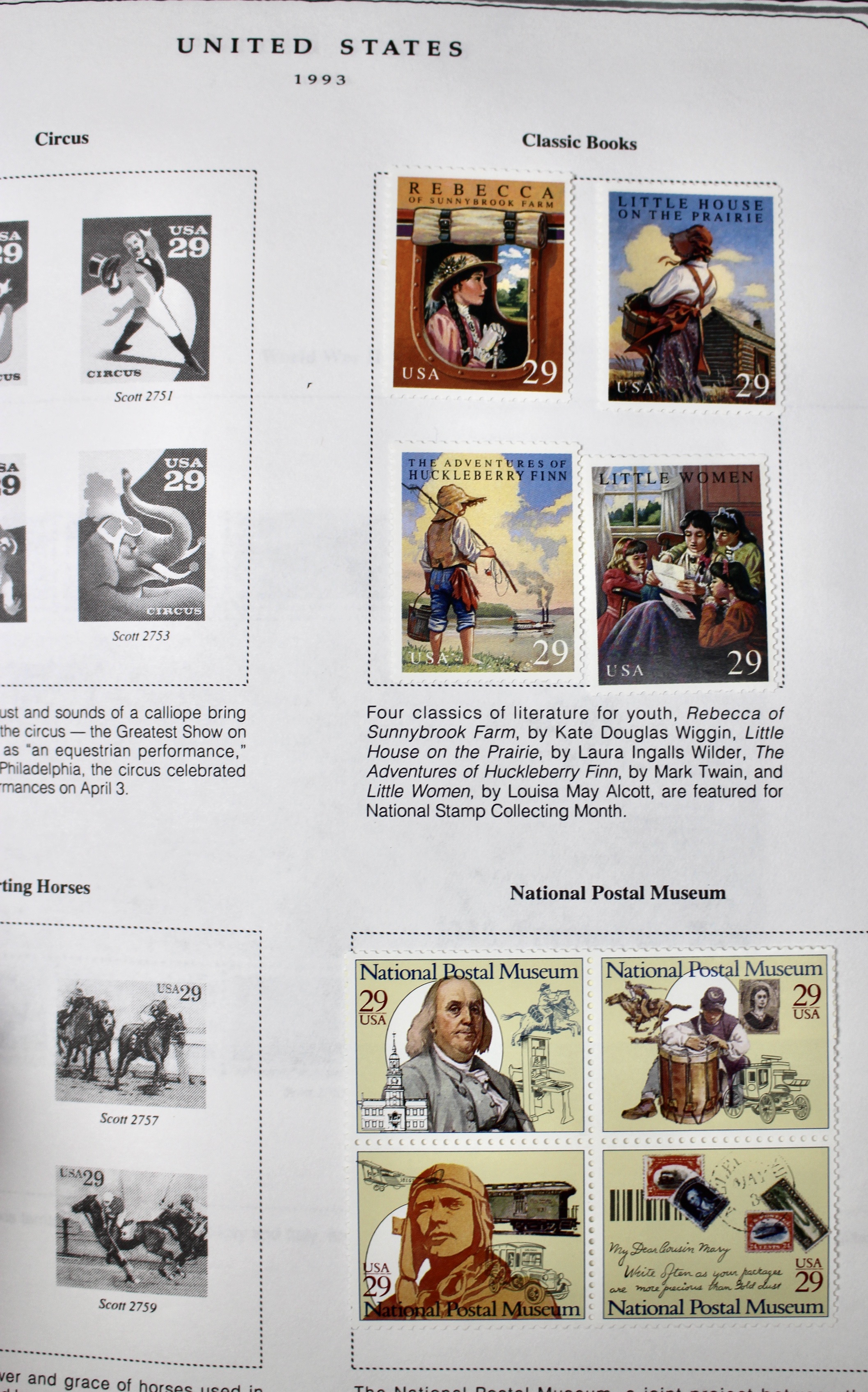 U.S. Postage Stamp Collection, 1860-1996