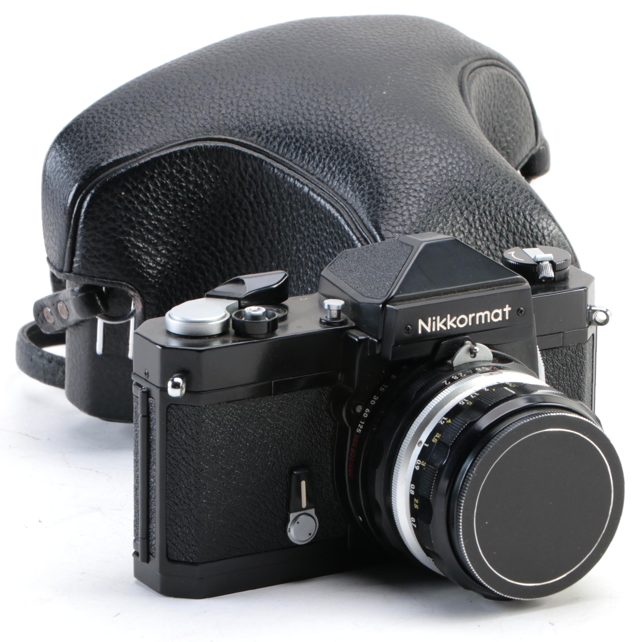 Nikon Nikkormat 35 mm SLR Camera with Case, Mid-20th Century
