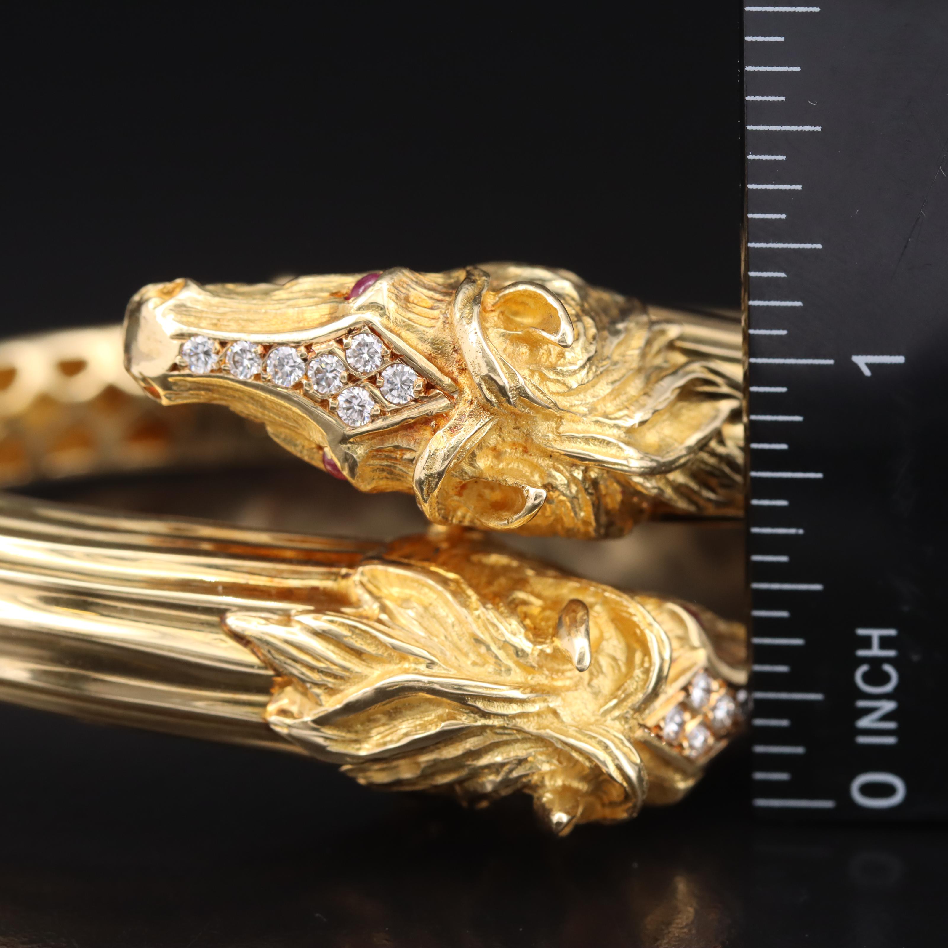 Maramenos & Pateras 18K Diamond and Ruby "Horses" Bracelet