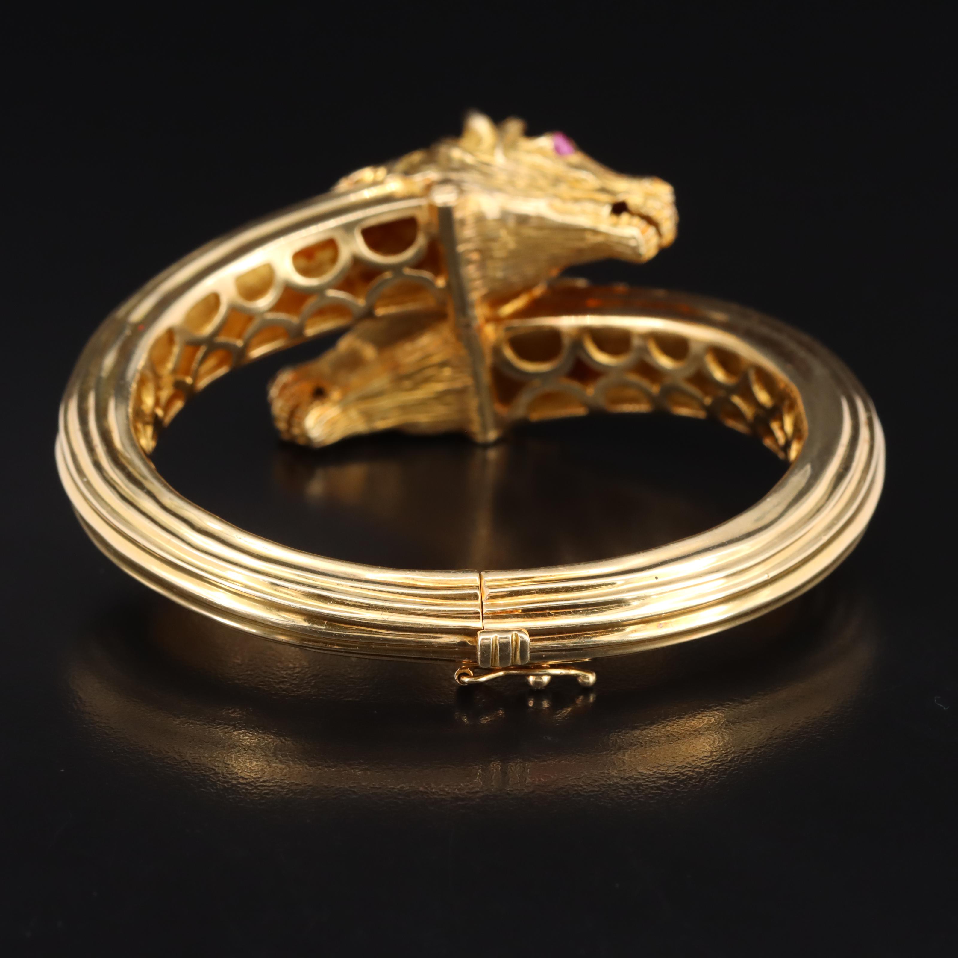 Maramenos & Pateras 18K Diamond and Ruby "Horses" Bracelet