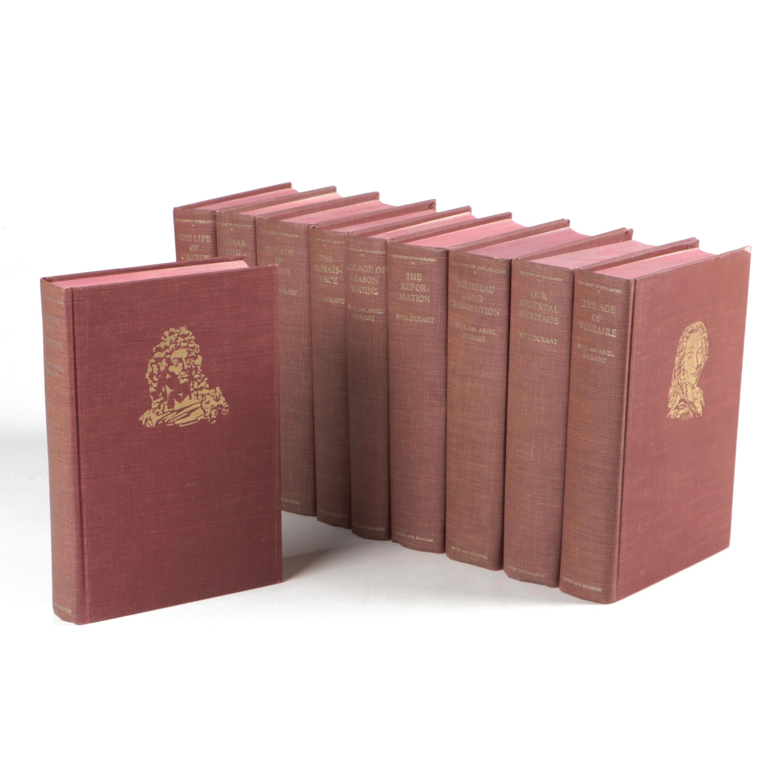 "The Story of Civilization" by Will and Ariel Durant, 10 Volumes