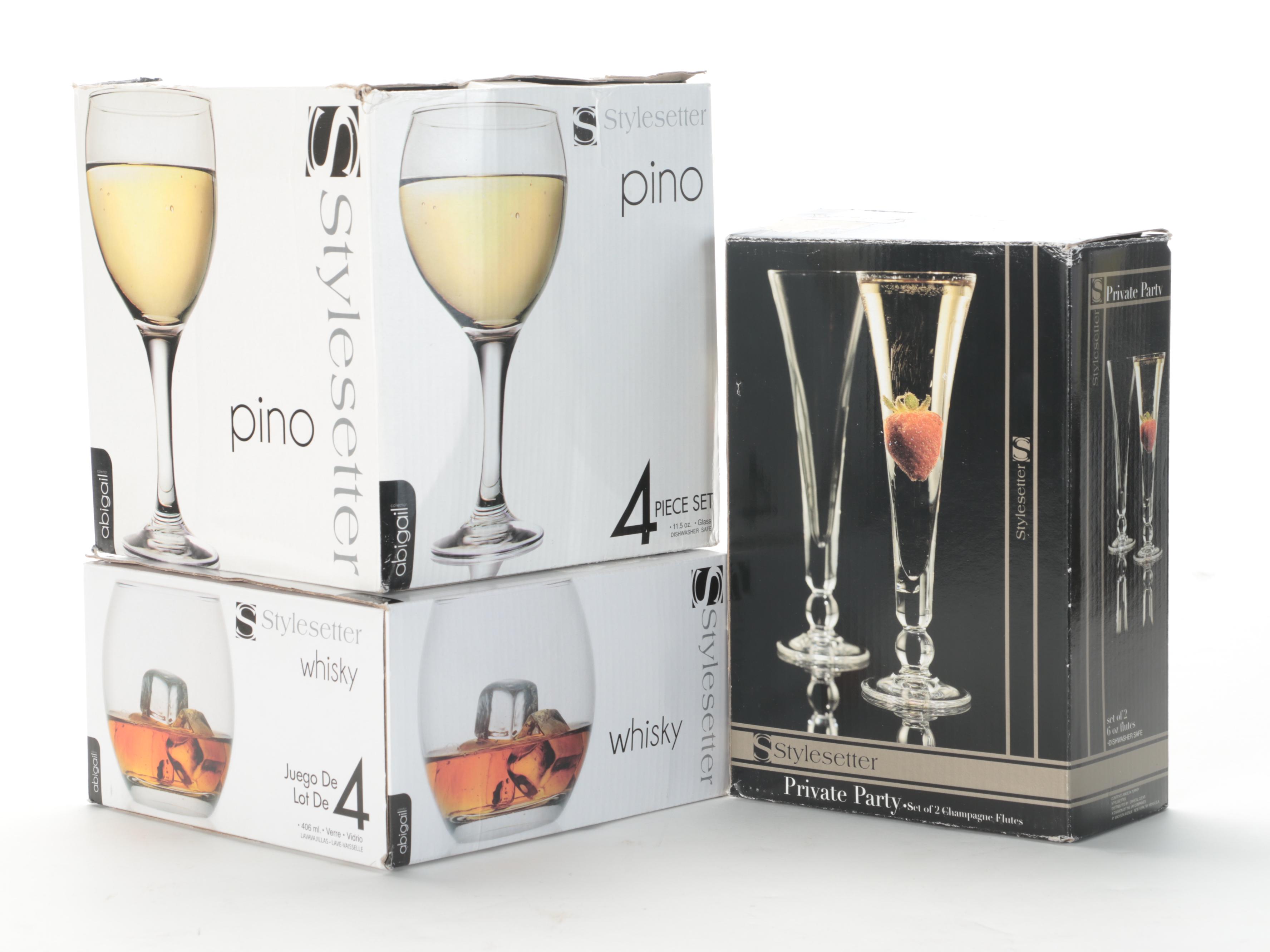 Ice Buckets with Wine Cooler, Stemware, Bar Mugs and Glasses