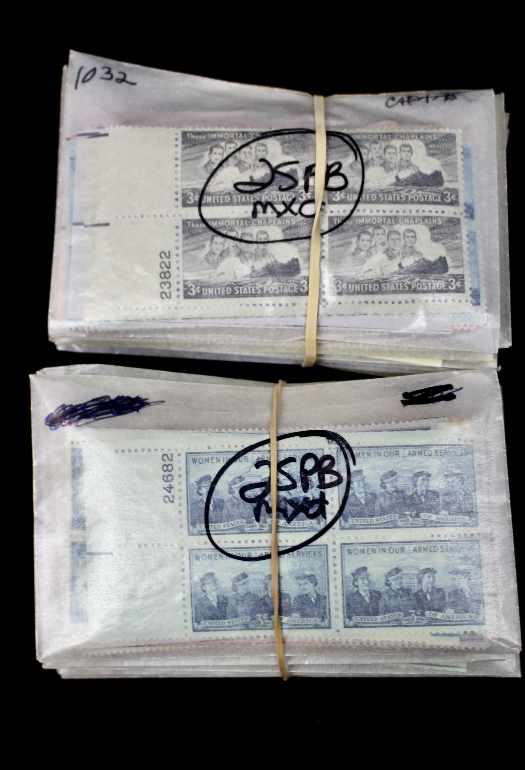 1,500 U.S. Postage Stamp Plate Blocks