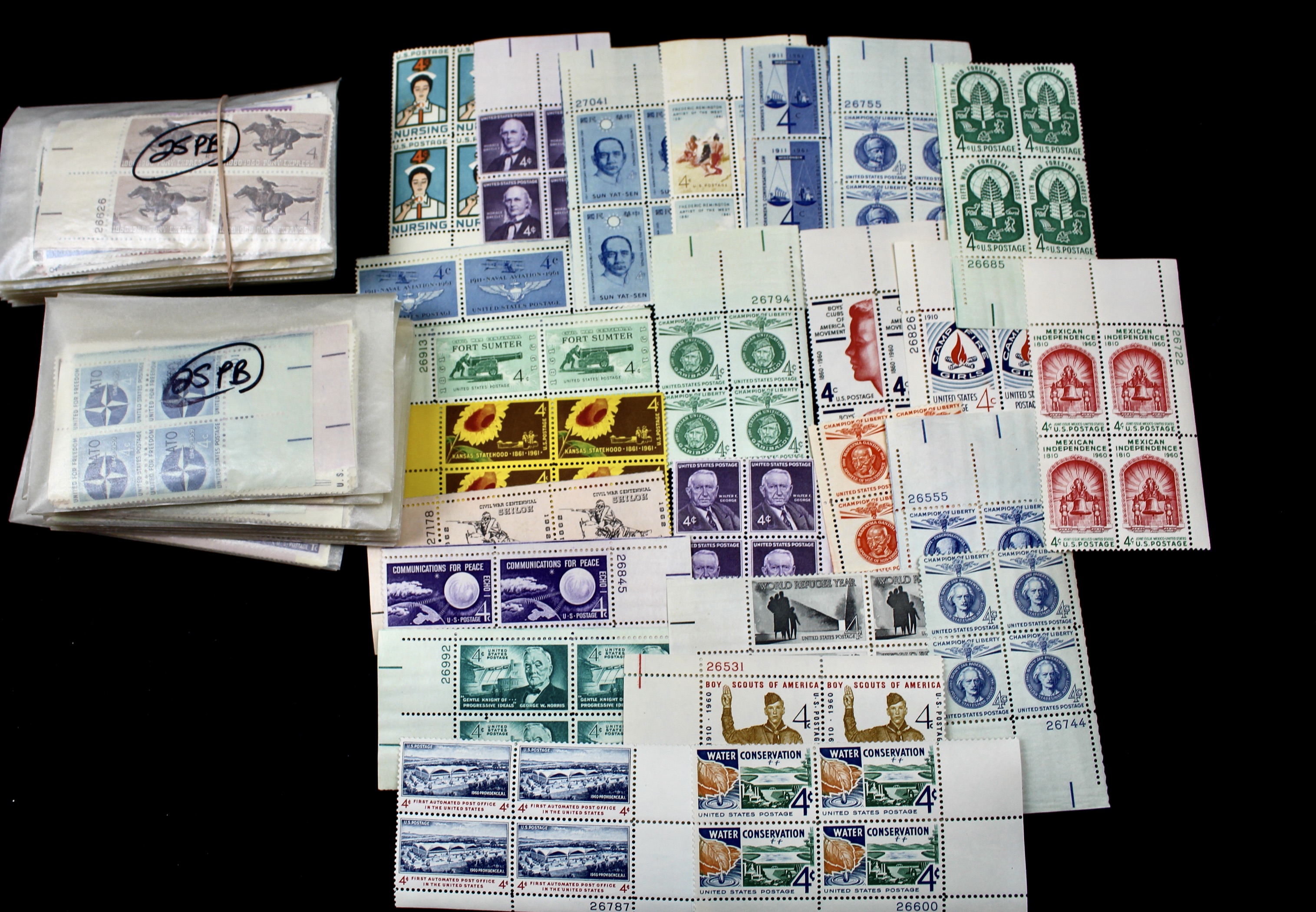 1,500 U.S. Postage Stamp Plate Blocks