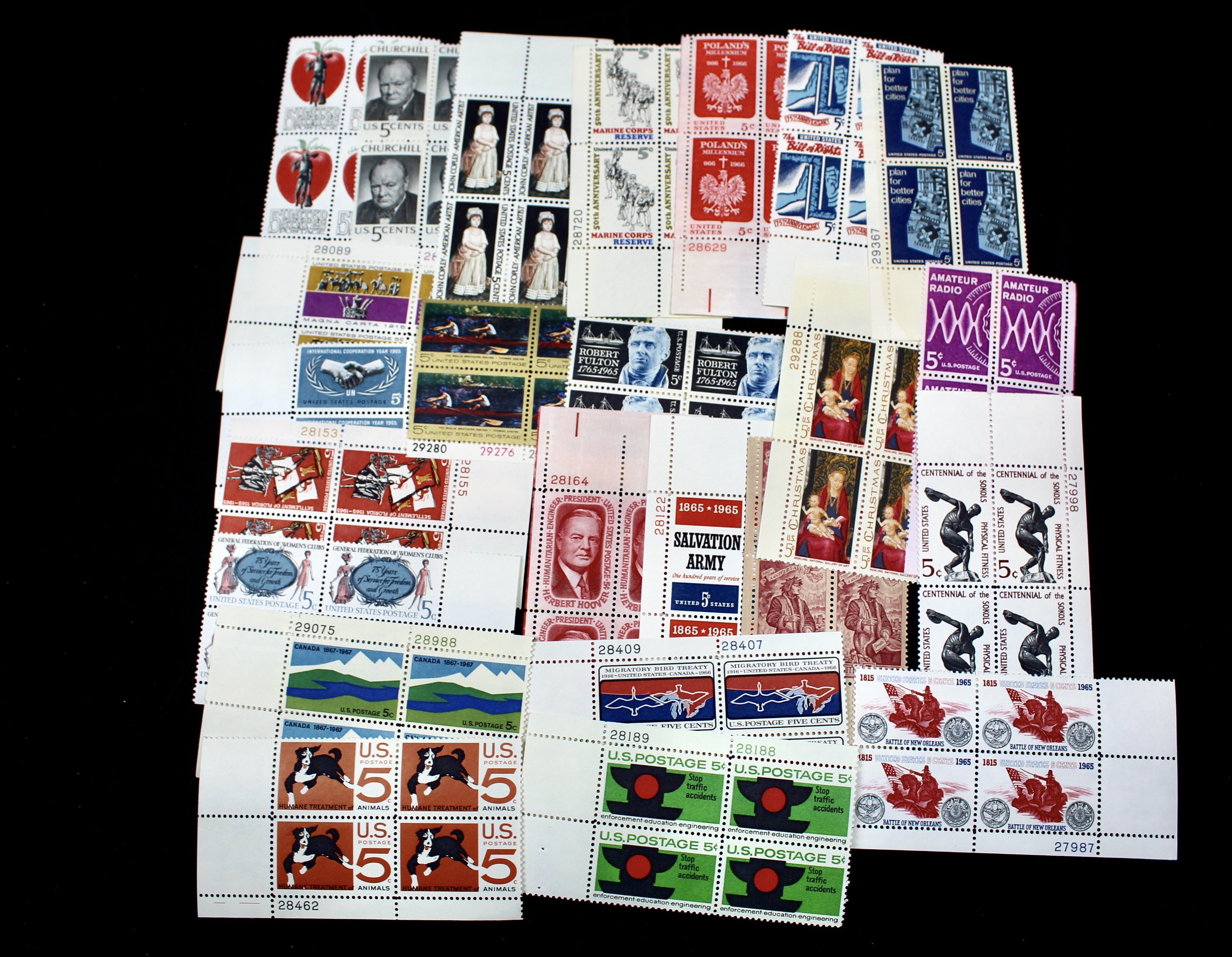 1,500 U.S. Postage Stamp Plate Blocks