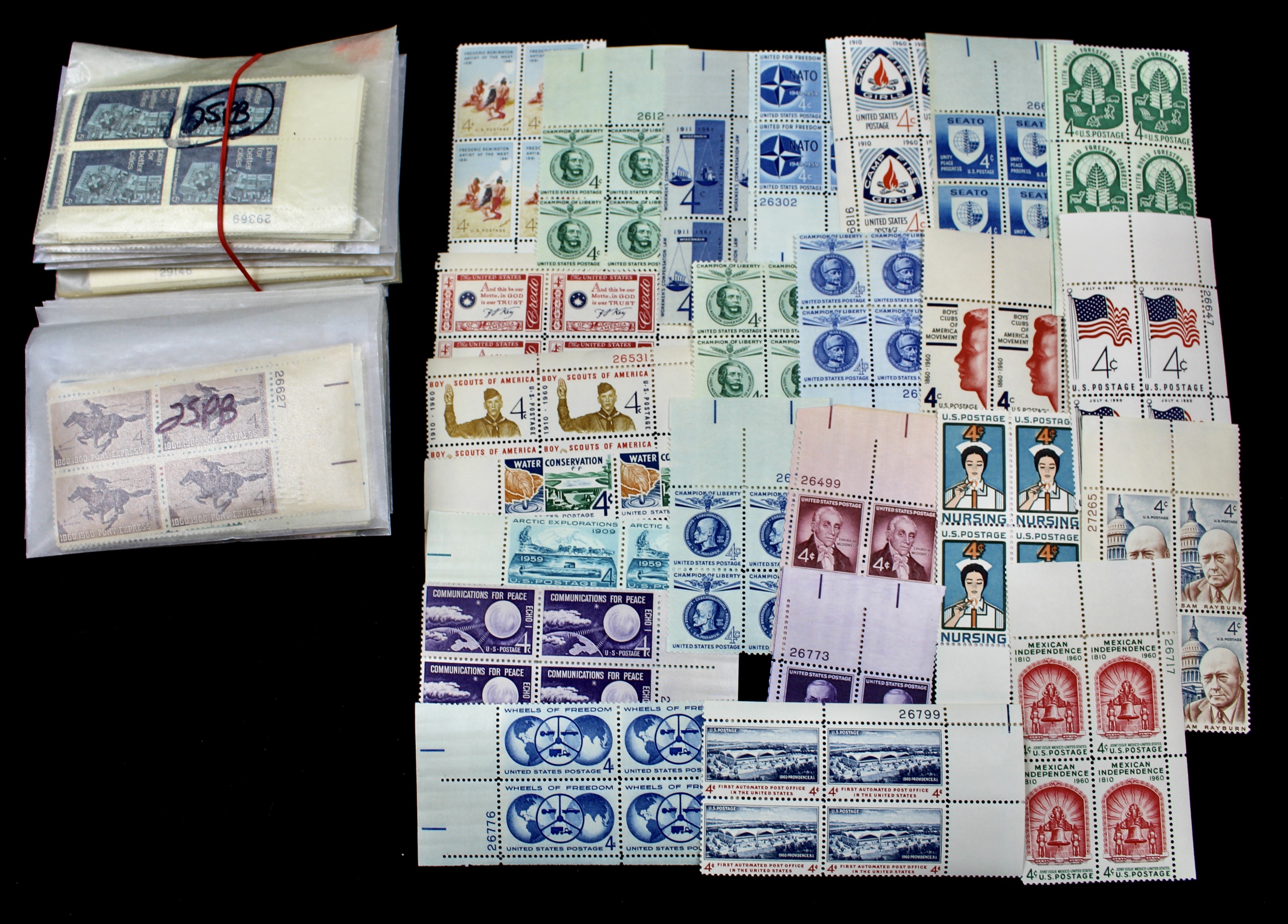 1,500 U.S. Postage Stamp Plate Blocks