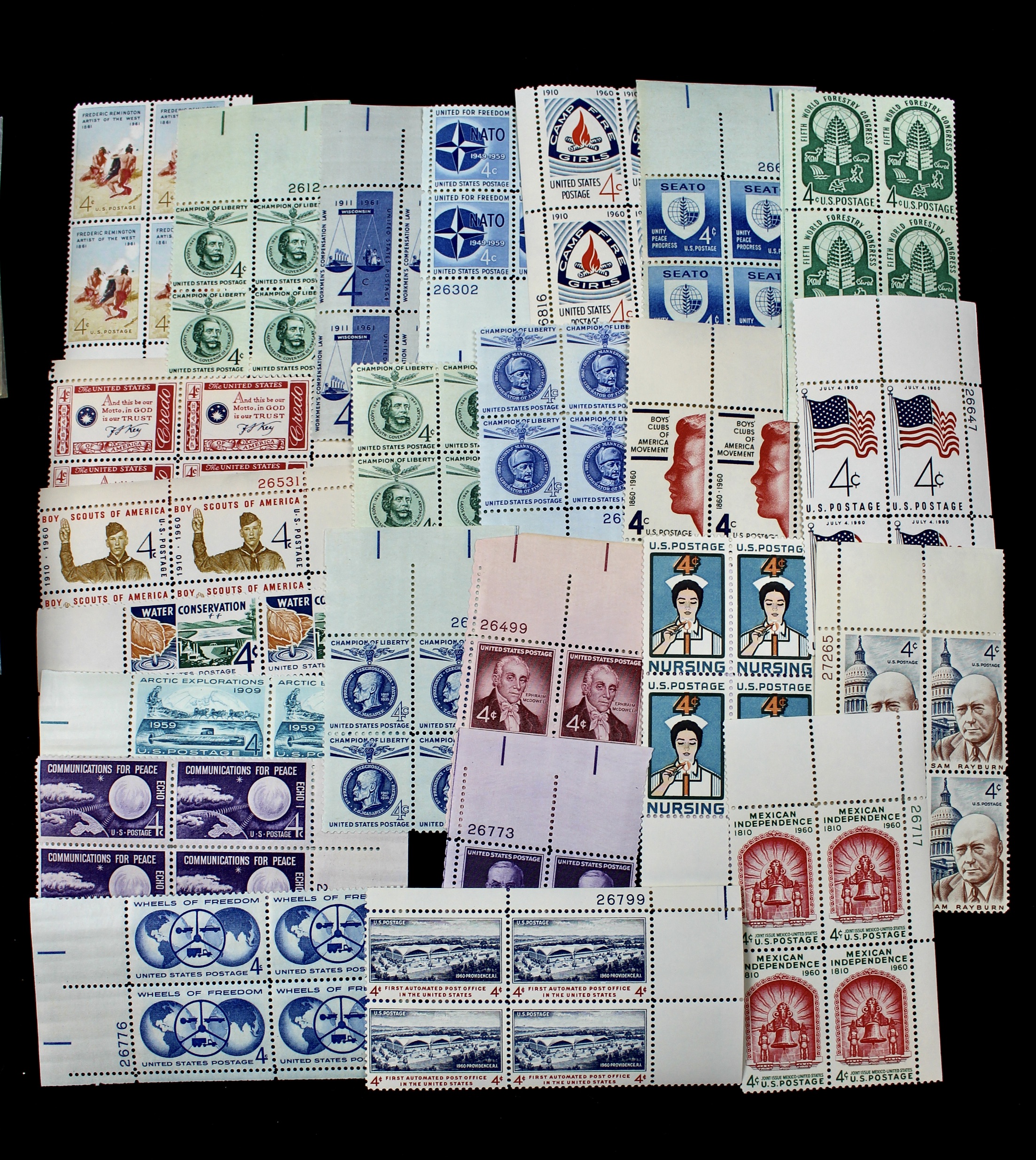 1,500 U.S. Postage Stamp Plate Blocks
