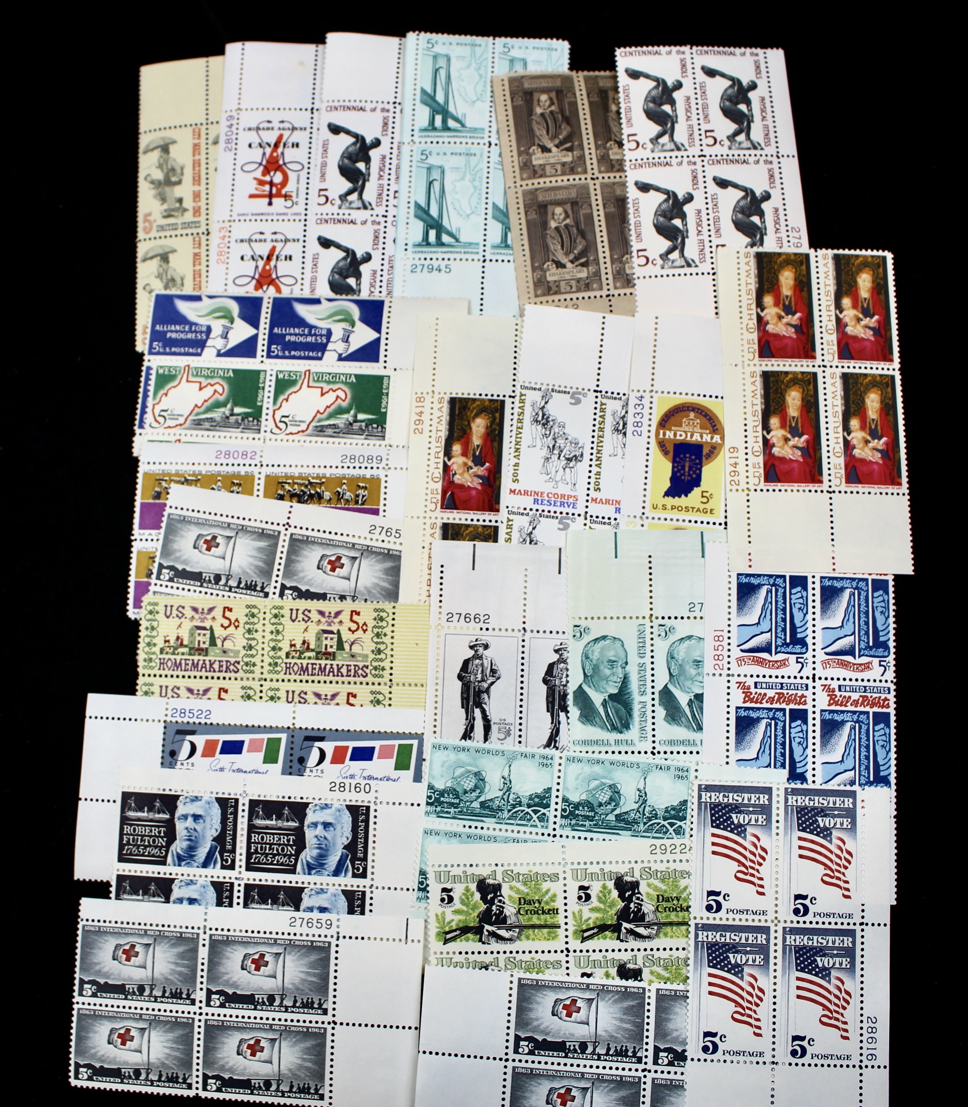 1,500 U.S. Postage Stamp Plate Blocks
