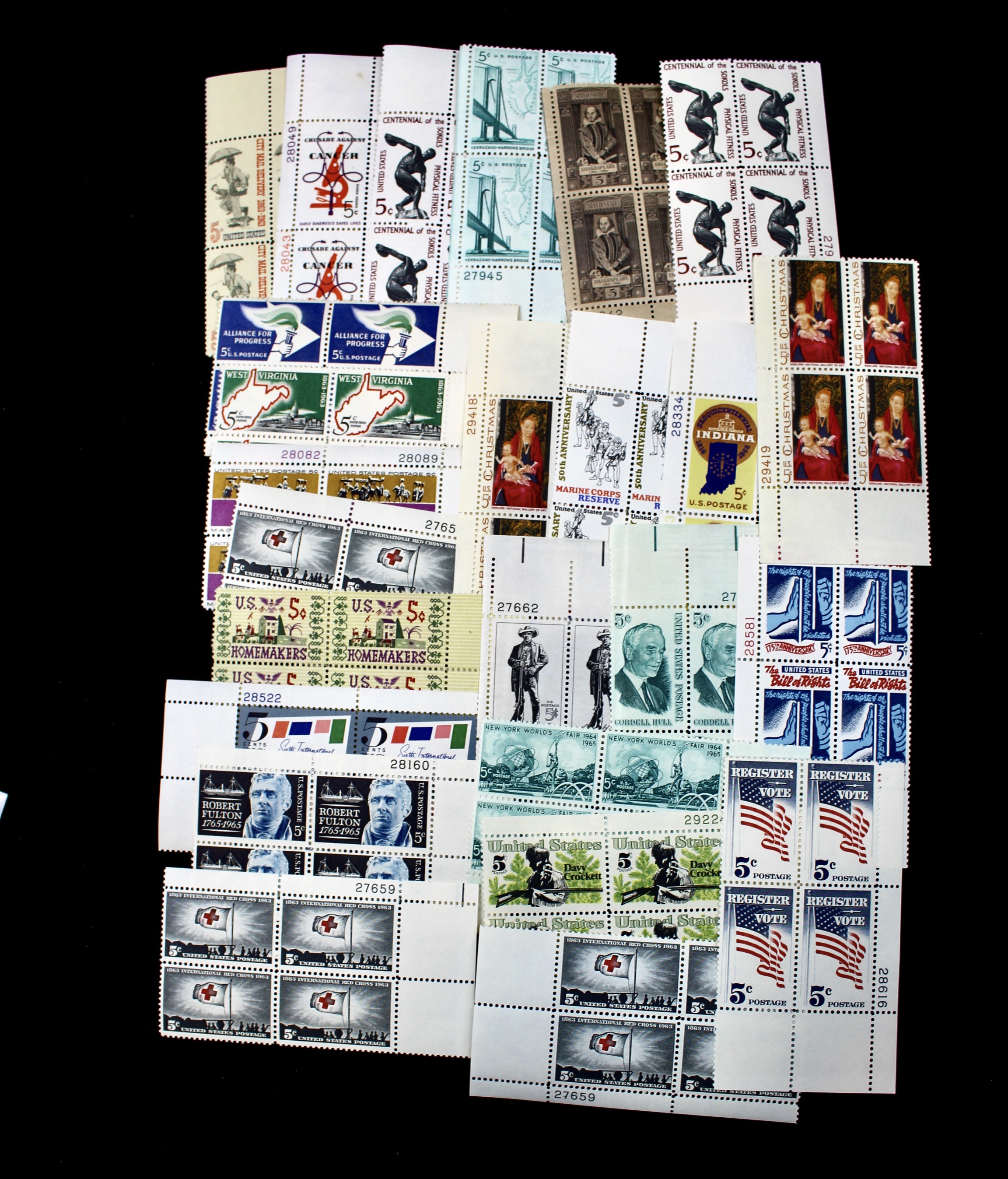 1,500 U.S. Postage Stamp Plate Blocks