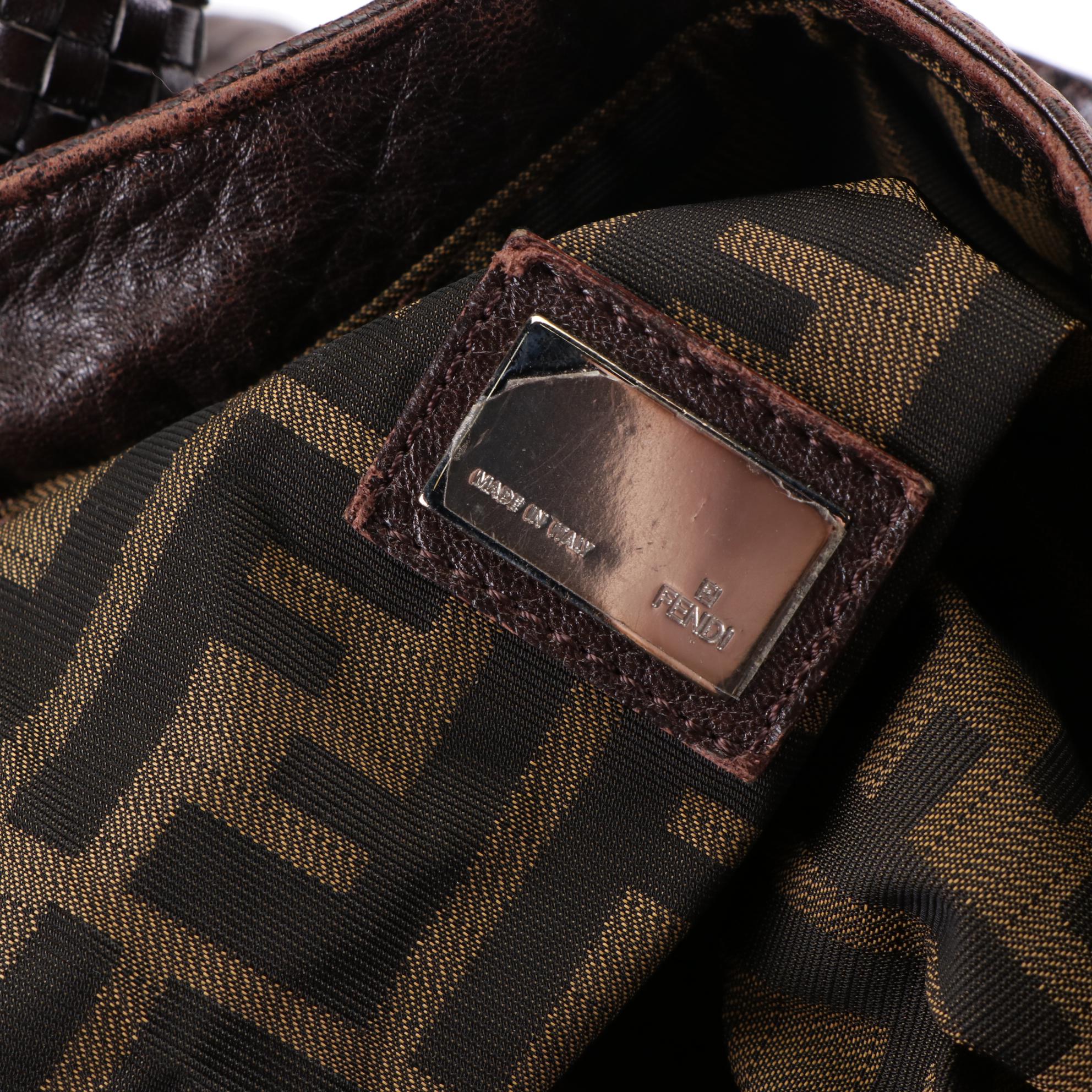 Fendi Leather Spy Bag with Braided Handles