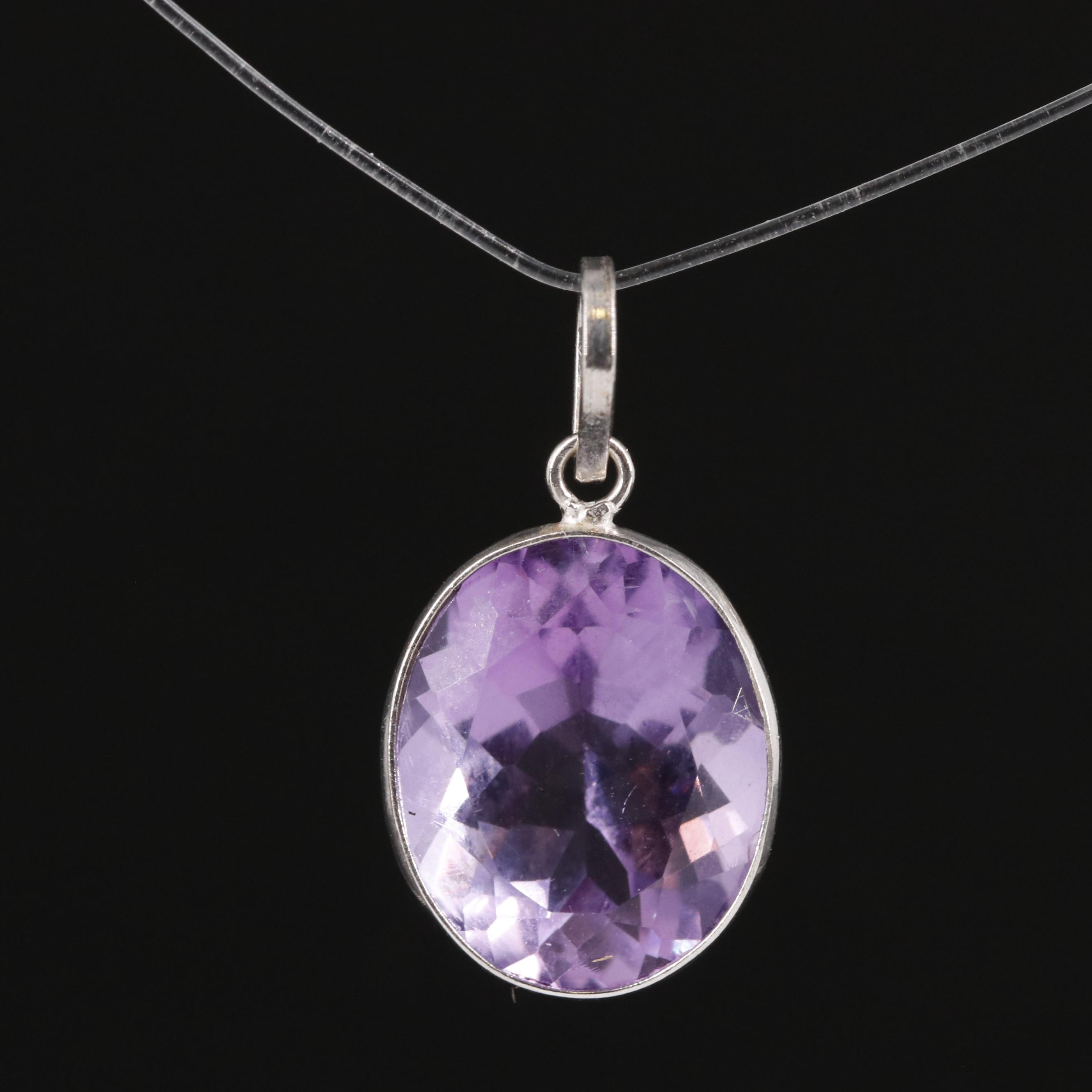 14K Amethyst Pendant