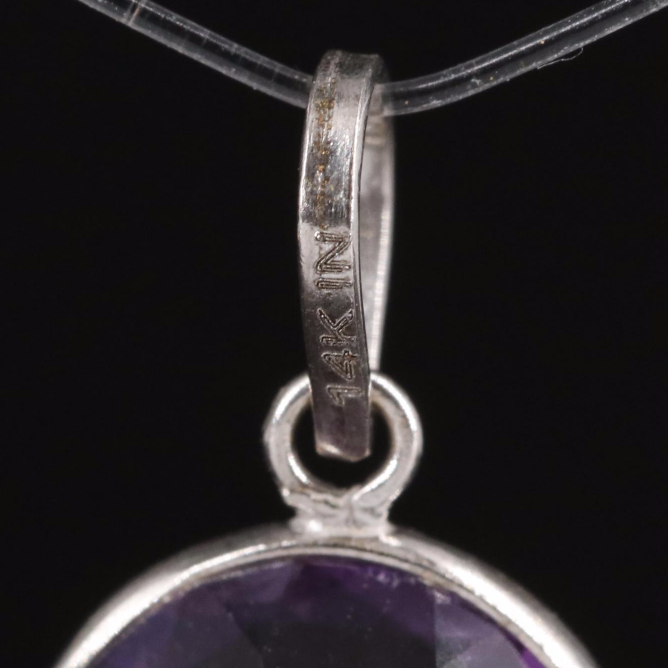 14K Amethyst Pendant