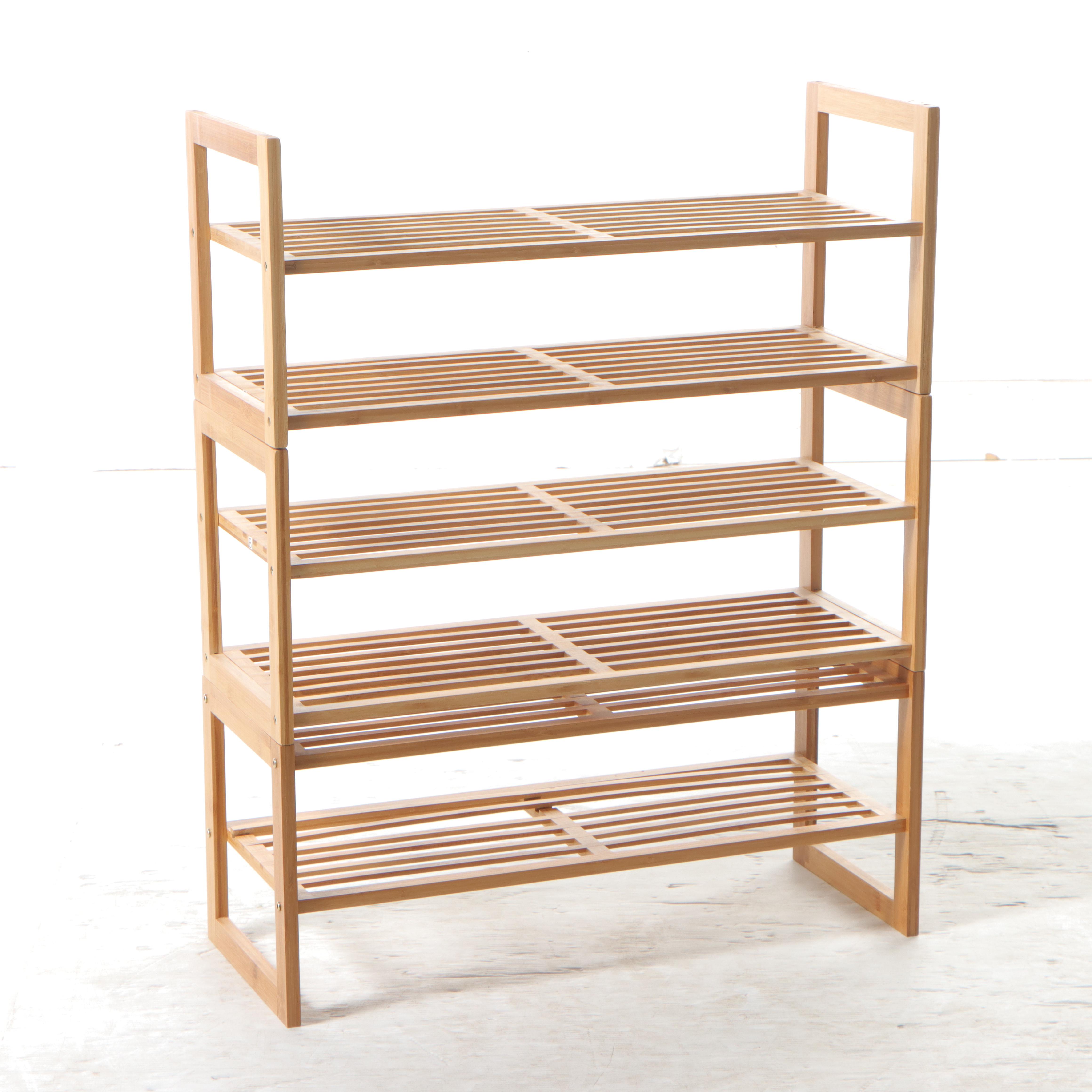Four Pieces of Storage Furniture in Bamboo and Oak, Including MAGUS