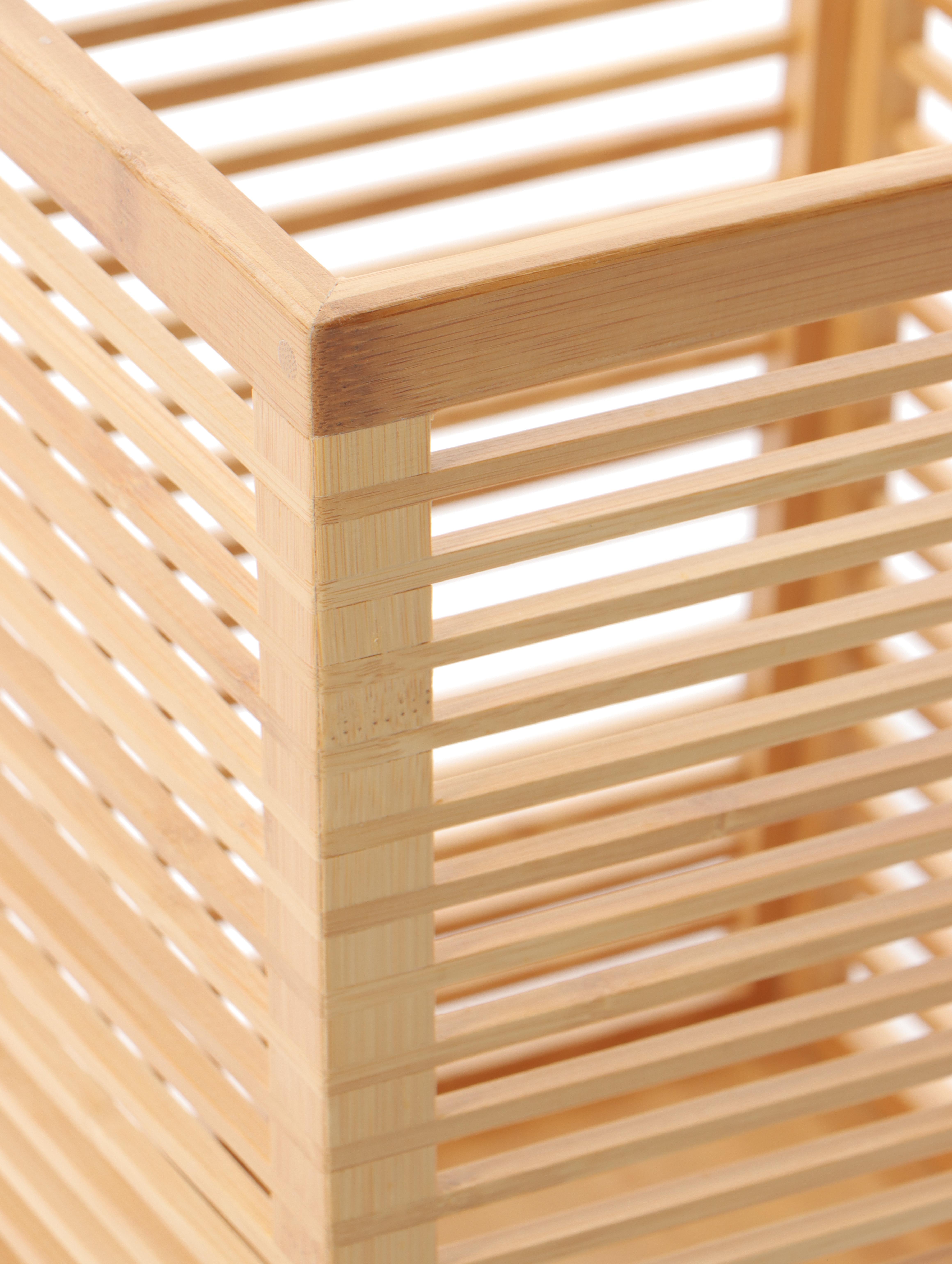 Four Pieces of Storage Furniture in Bamboo and Oak, Including MAGUS