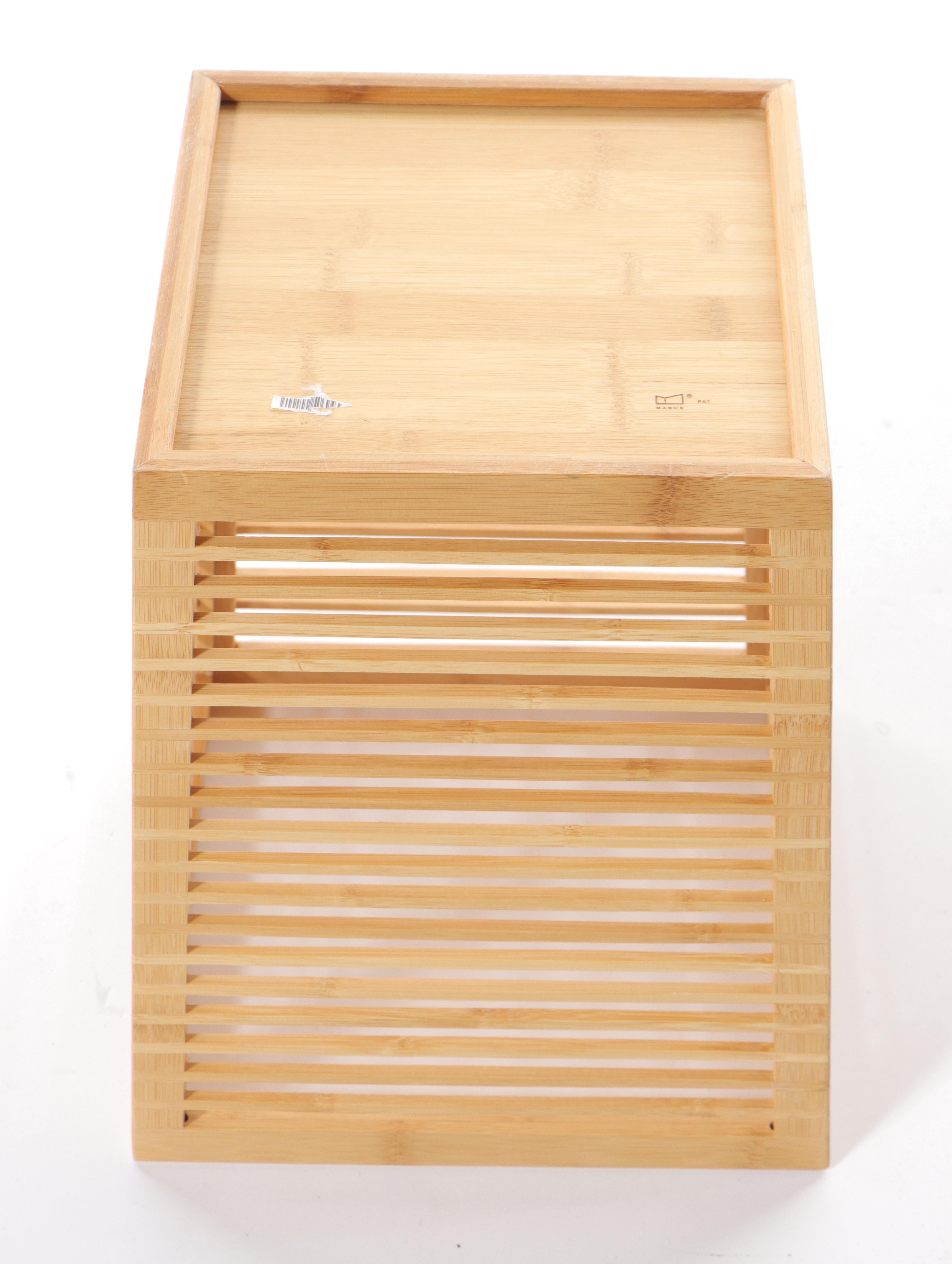 Four Pieces of Storage Furniture in Bamboo and Oak, Including MAGUS