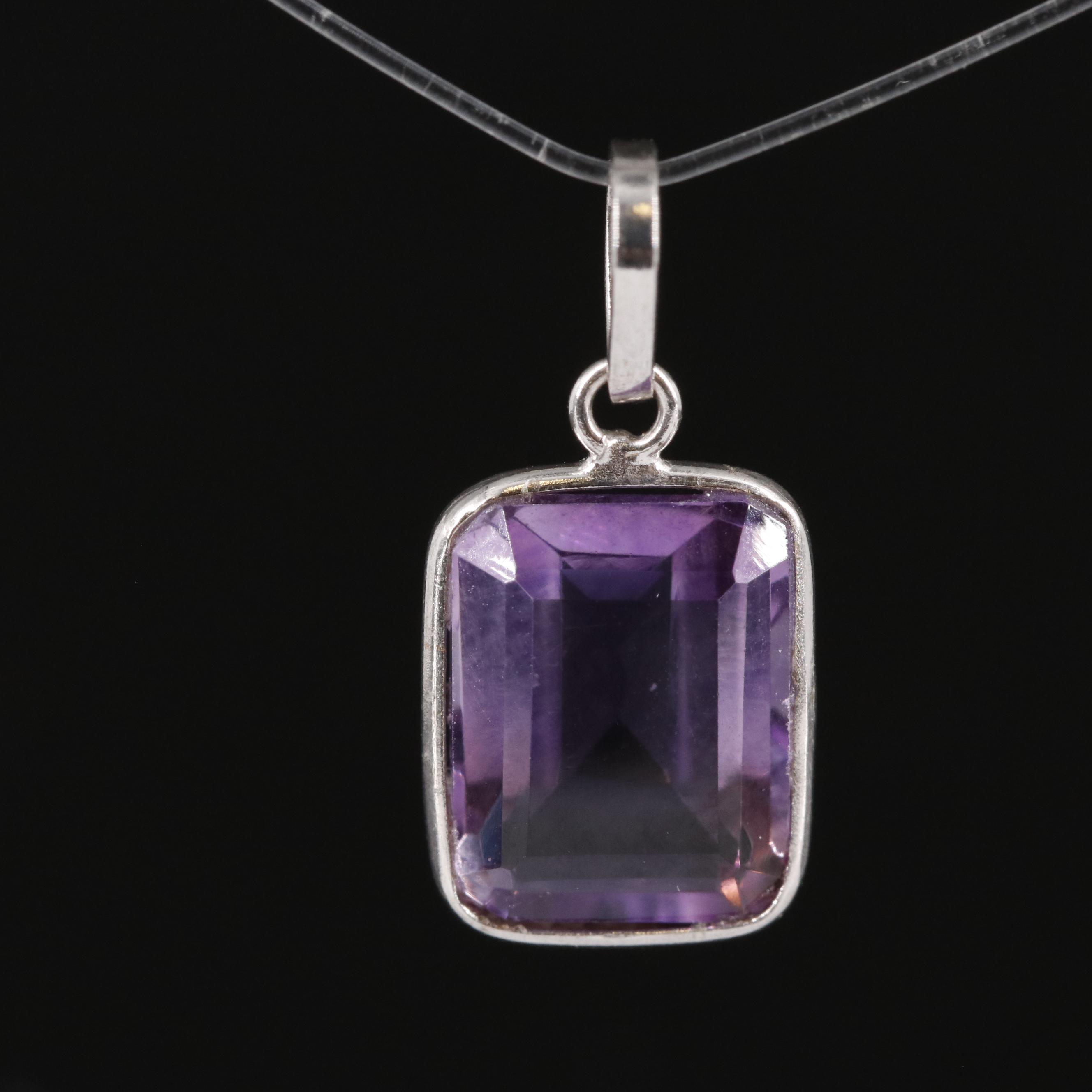 14K Amethyst Pendant